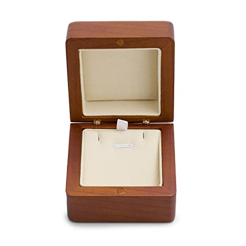Thumbnail 7 de Caja de alianzas Oirlv de madera de nogal vintage para San Valentín (blanco crema)