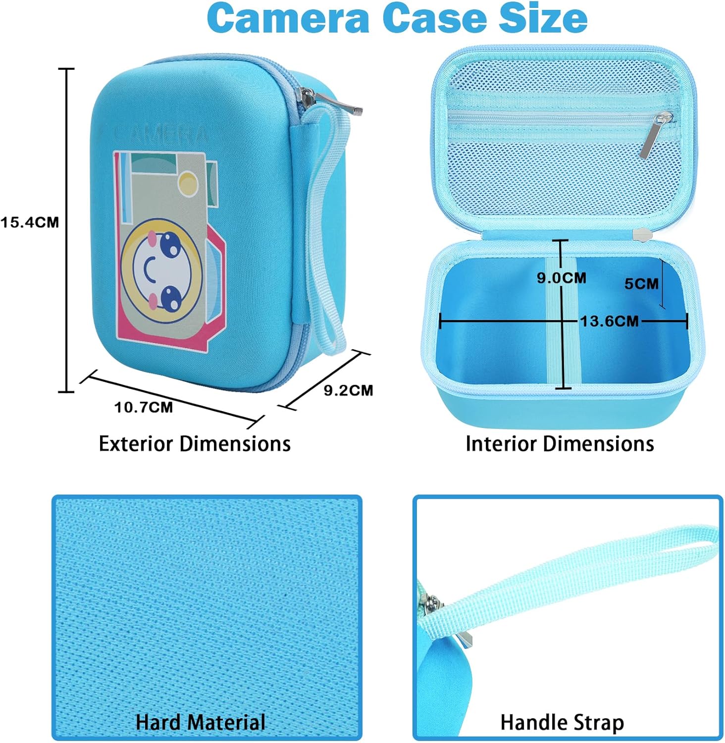 Detalle 2 de GlobalCrown Custodia rigida per fotocamera istantanea 10,7×9,2×15,4 CM