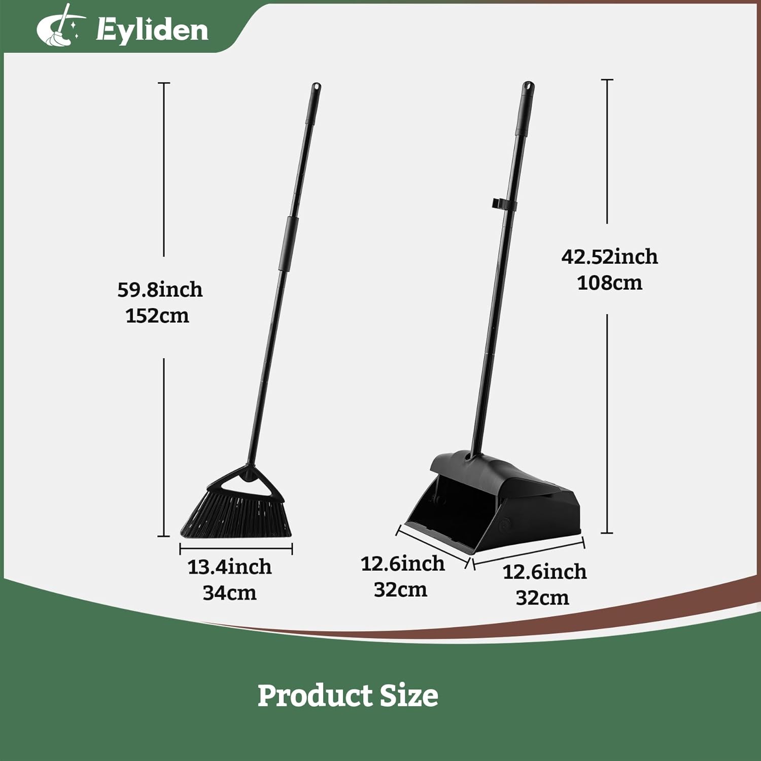 Detalle 2 de Eyliden Long Handled Dustpan and Brush Set