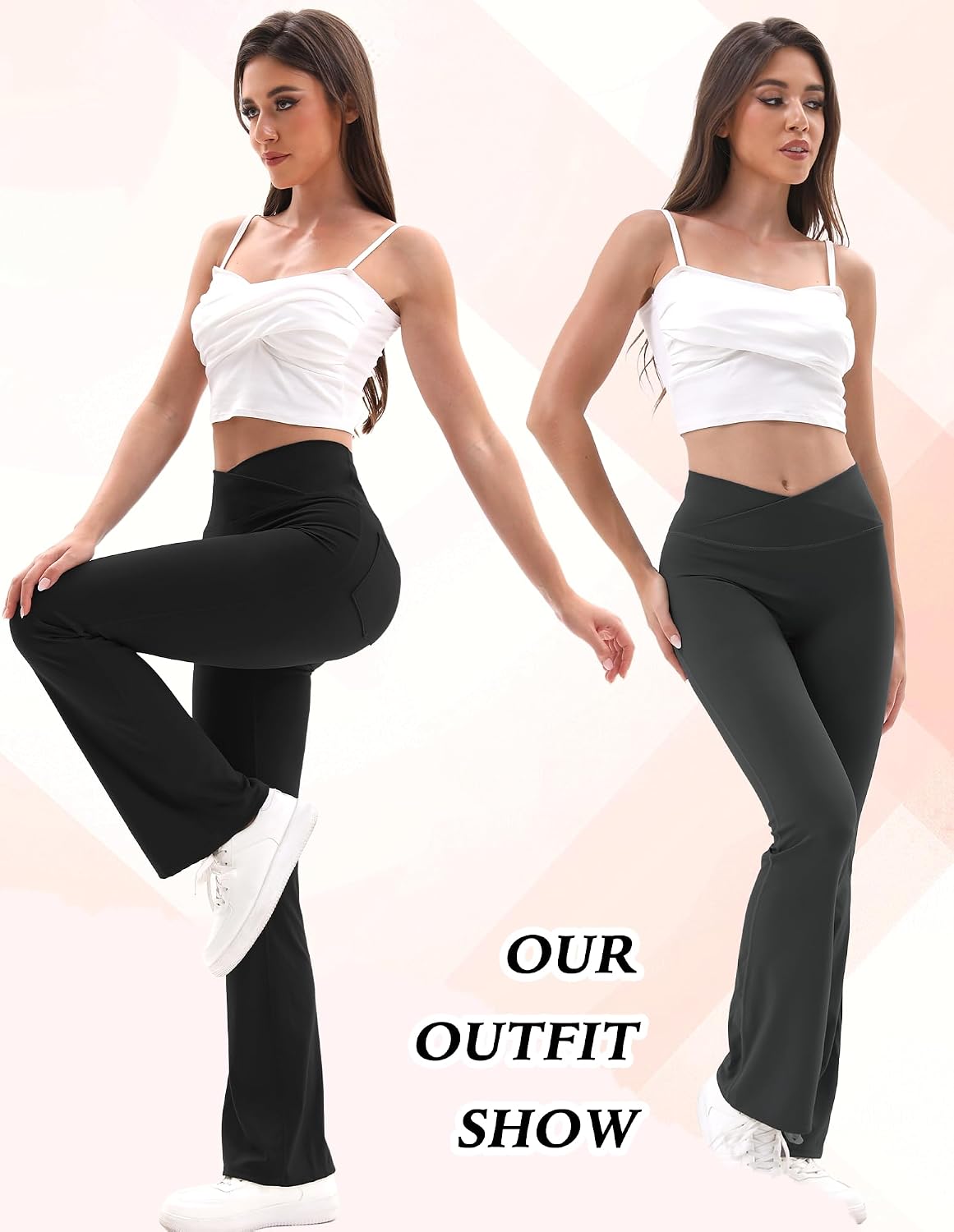 Detalle de HiBwoBwo Flare Leggings, 3-Pack