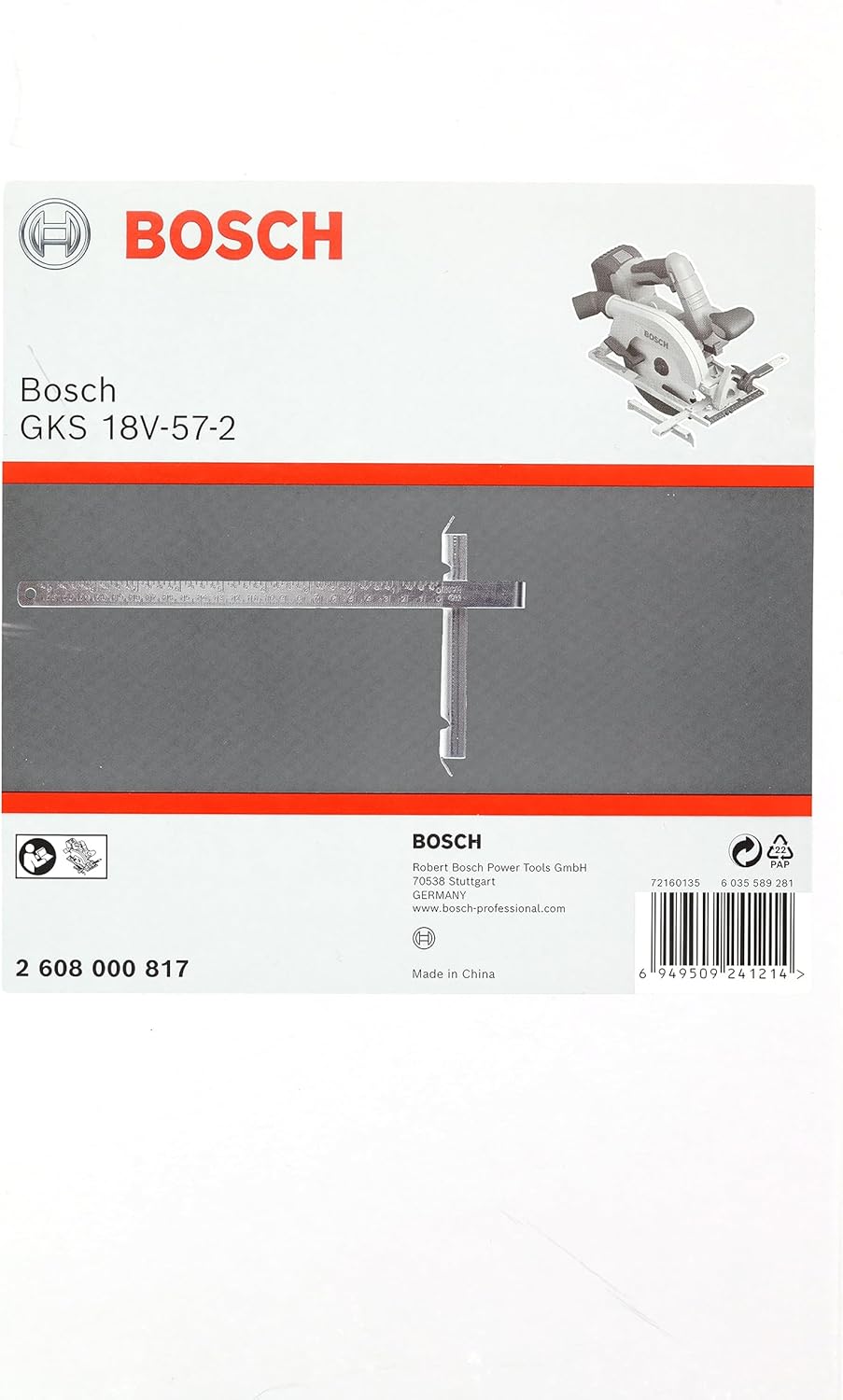 Thumbnail 1 de Bosch 1 guide parallèle professionnel pour scies circulaires GKS 18V-57-2
