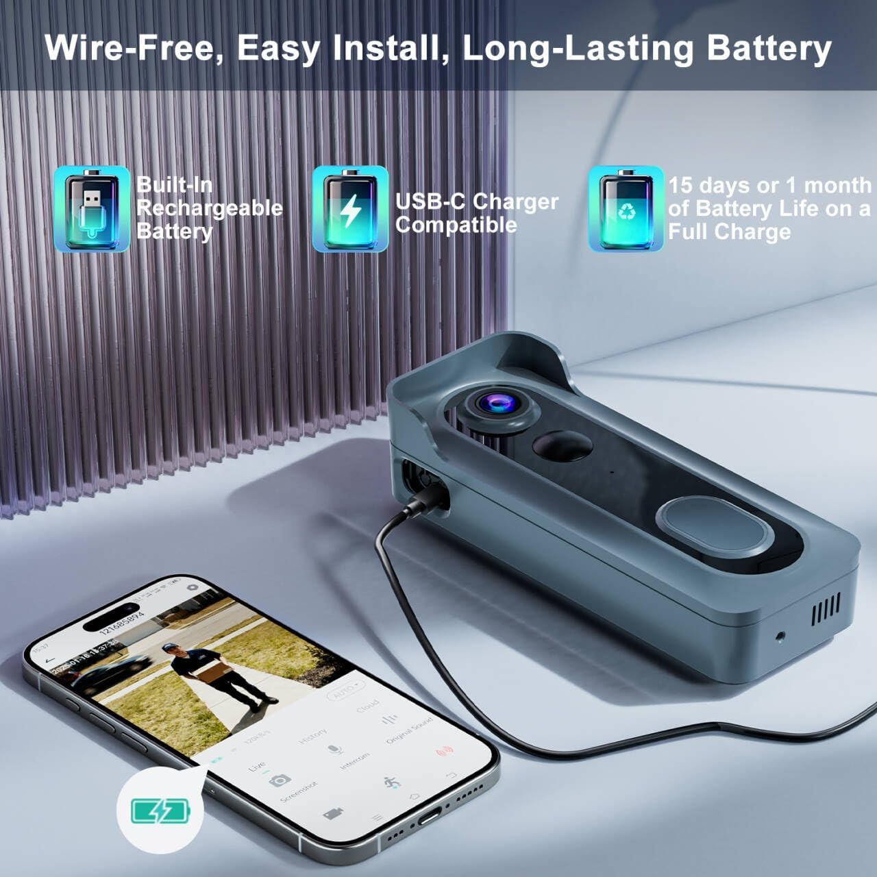 Thumbnail 5 de KAMEP Doorbell Camera 2K HD wireless
