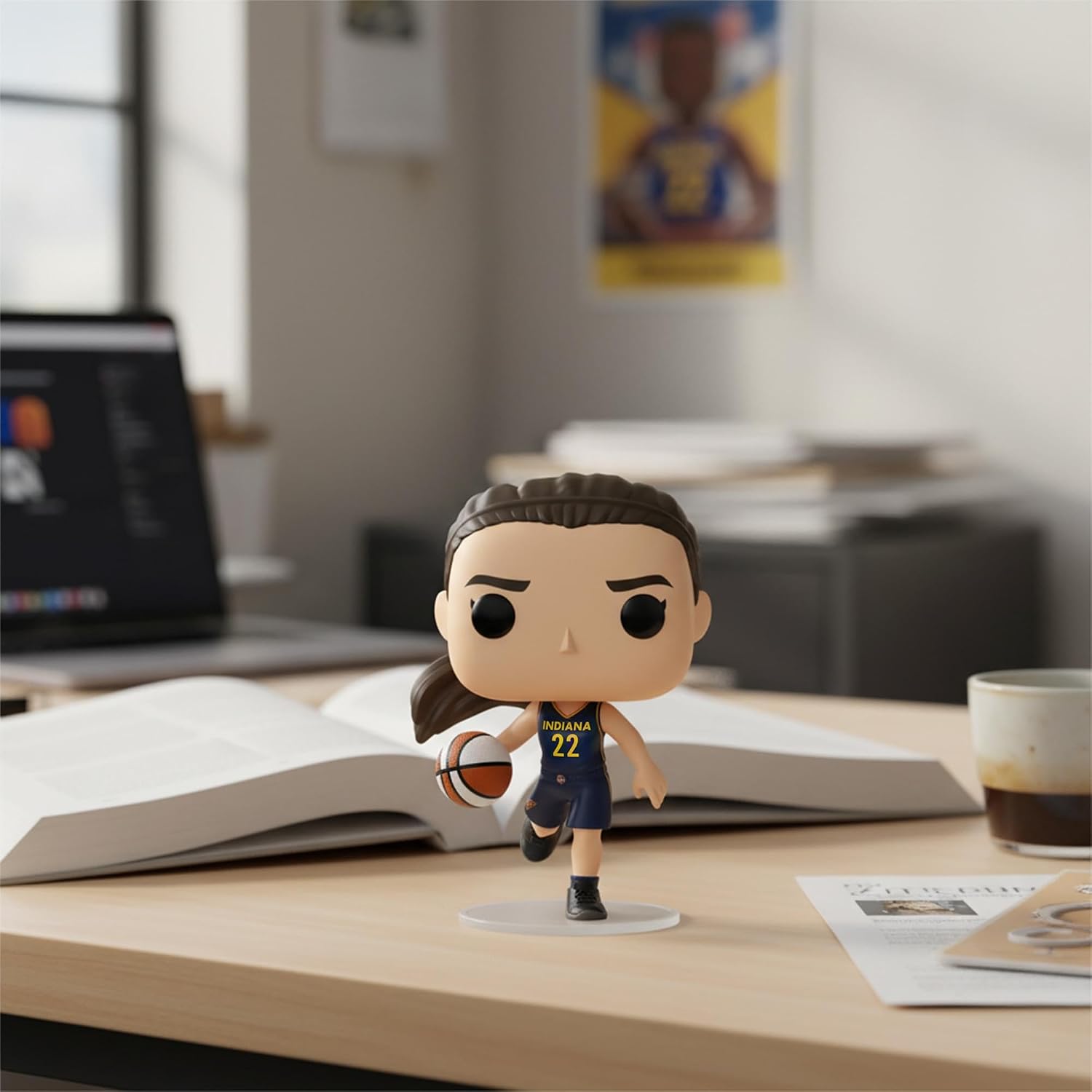 Detalle de Funko POP! WNBA フィーバー ケイトリン・クラーク ビニールフィギュア ネイビーのユニフォーム姿