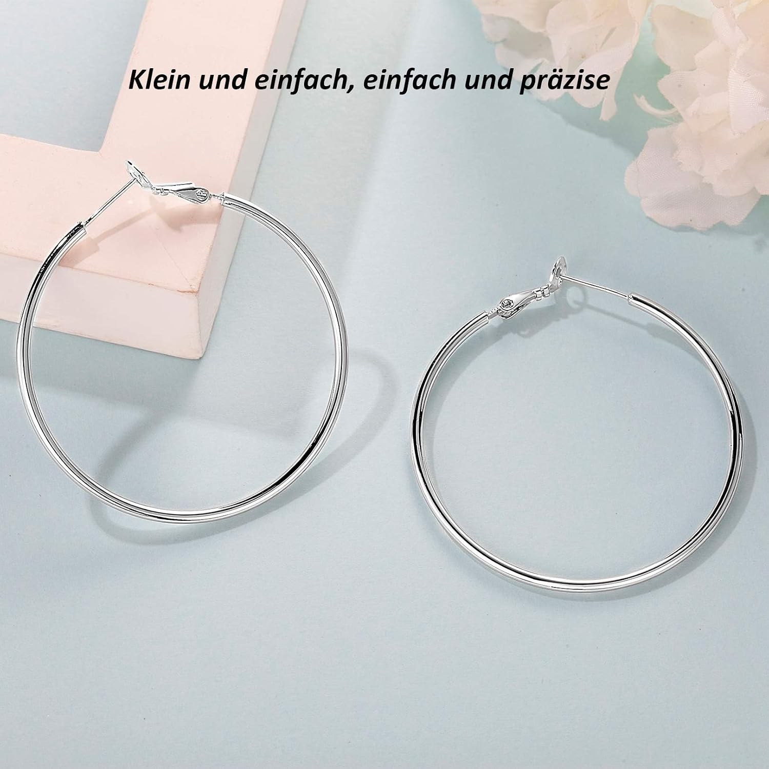 Thumbnail 4 de Creolen aus Sterlingsilber 925 (Hypoallergen) – große Huggies in 30/40/50/60 mm