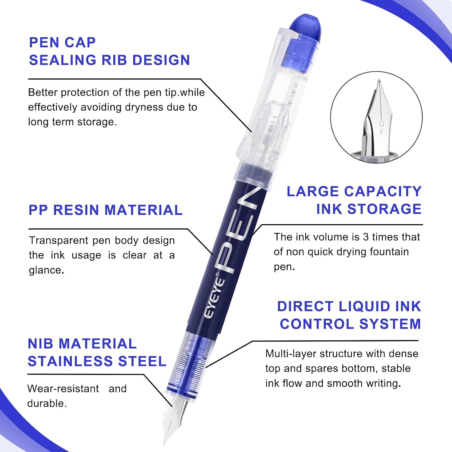 Thumbnail 4 de EYEYE Fountain Pens, 9-Pack
