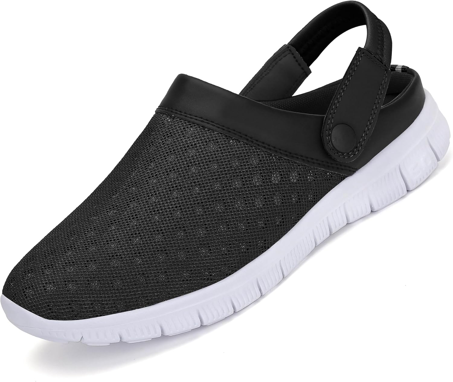 Detalle de SAGUARO Unisex Clogs Sommer Hausschuhe – Leicht, atmungsaktiv, Schwarz, Größen 36–48