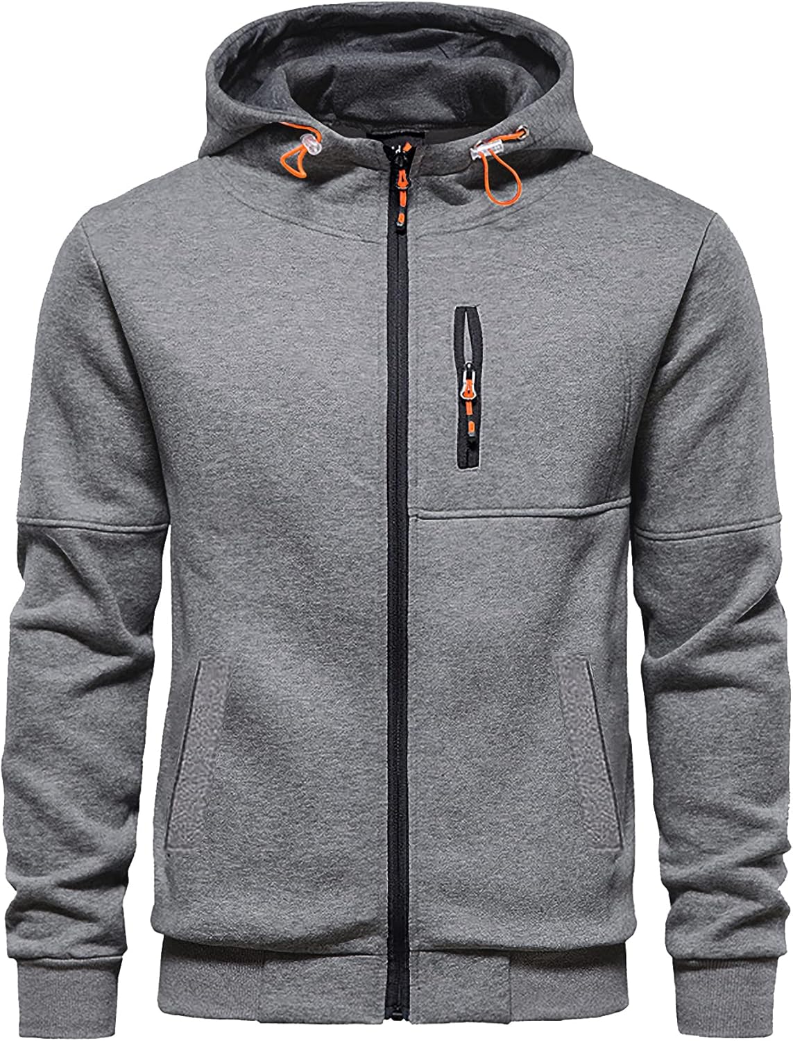 Detalle de CTU Herren Hoodie Zip Up Langarm Fleece – warmes Allround-Modell von S bis 3XL