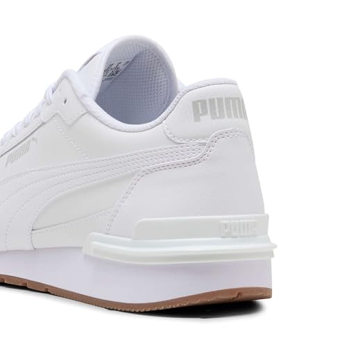 Detalle 2 de PUMA ST Runner Leather V4 Sneaker unisex – Weiß Glacialgrau Kaugummi, Größe 44.5 EU