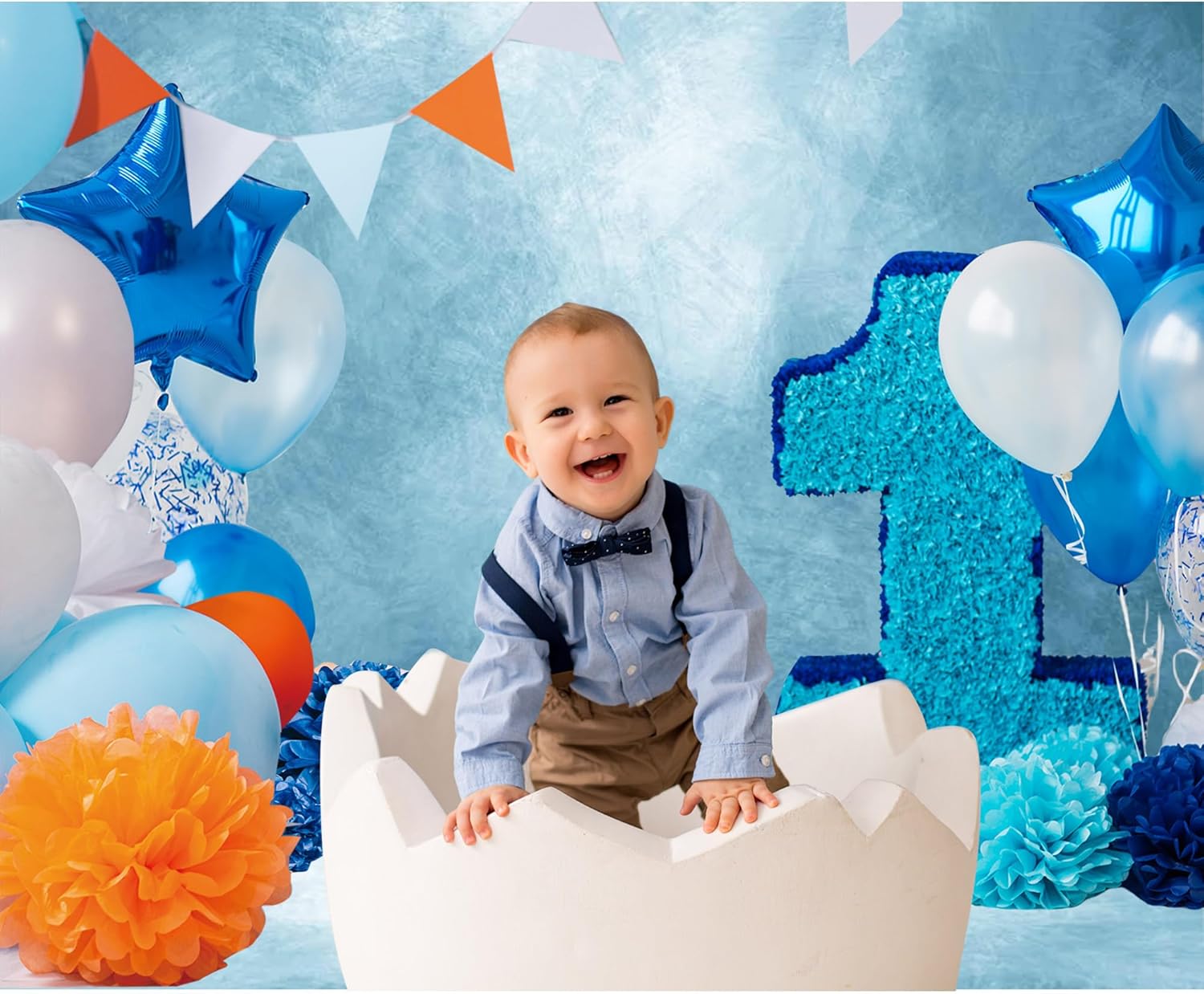 Thumbnail 2 de Abstract Light Blue 8x10ft Backdrop for Portraits and Studio Shoots