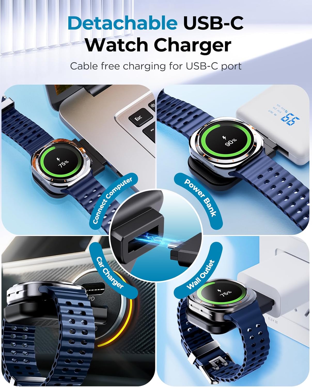 Thumbnail 1 de Wireless Charger for Samsung – 3 in 1 Wireless Charging Station for Galaxy S26/S25/S24 Series