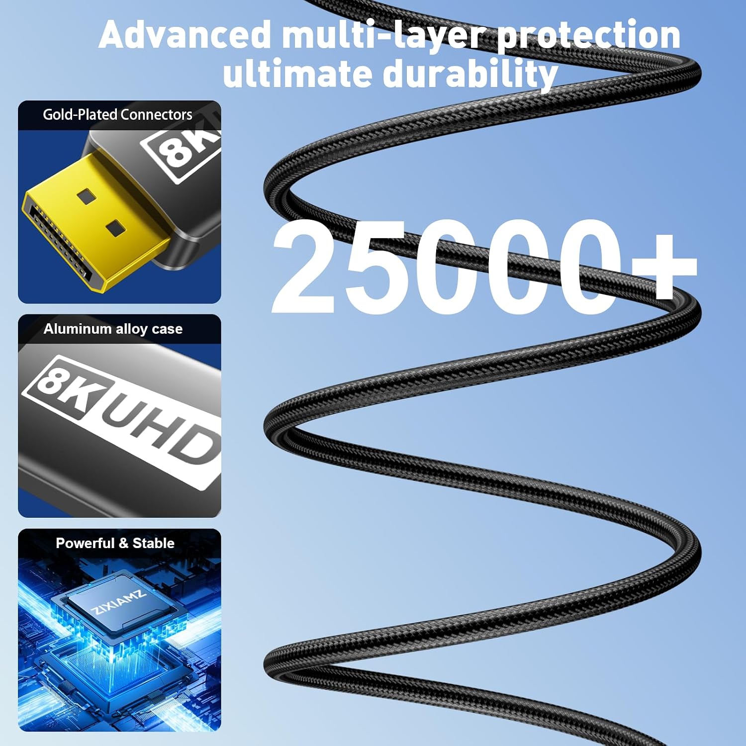 Detalle de ZIXIAMZ USB-C to DisplayPort Cable, 6 ft