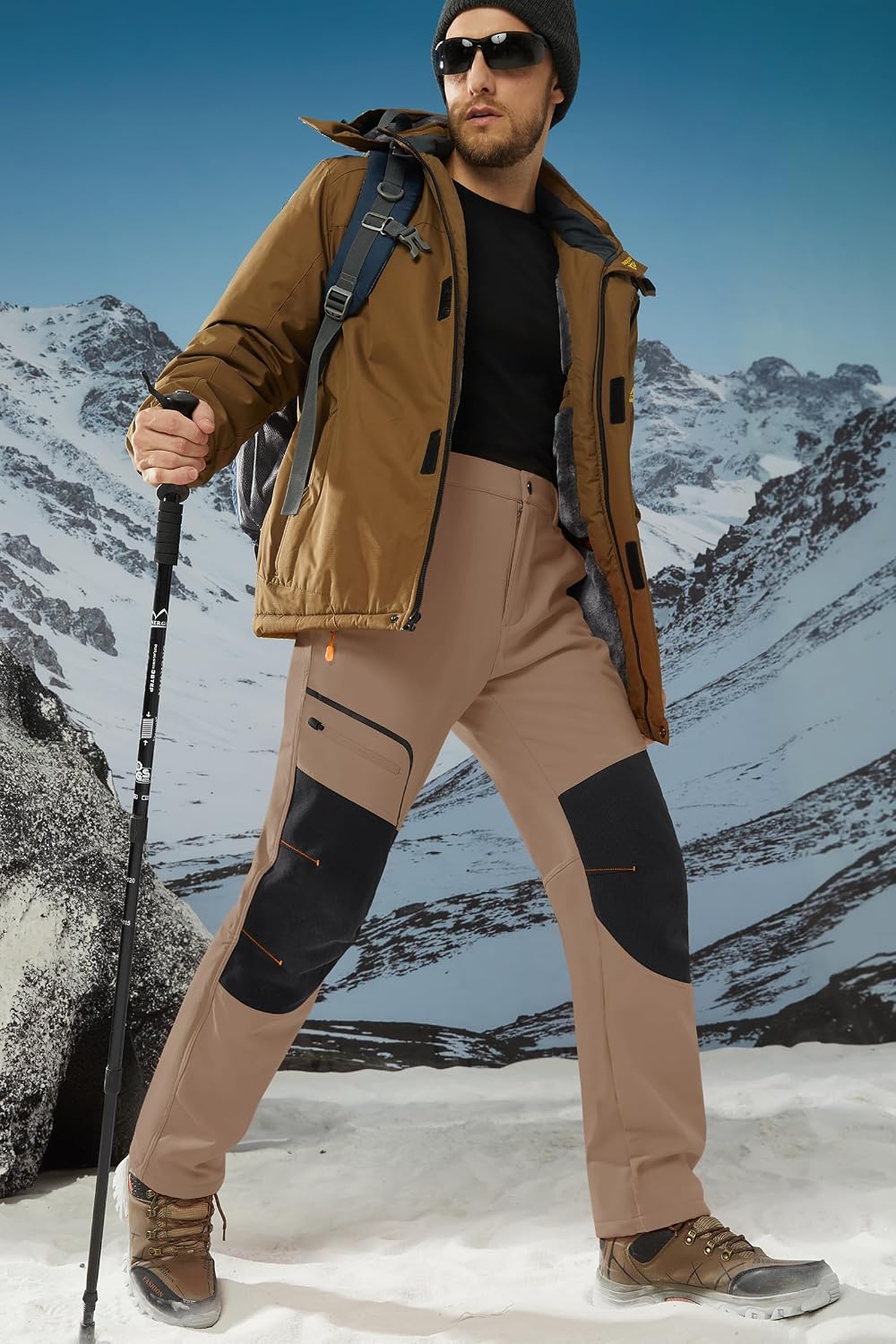 Thumbnail 4 de TACVASEN Men's Outdoor Winter Trousers water-resistant hiking trousers