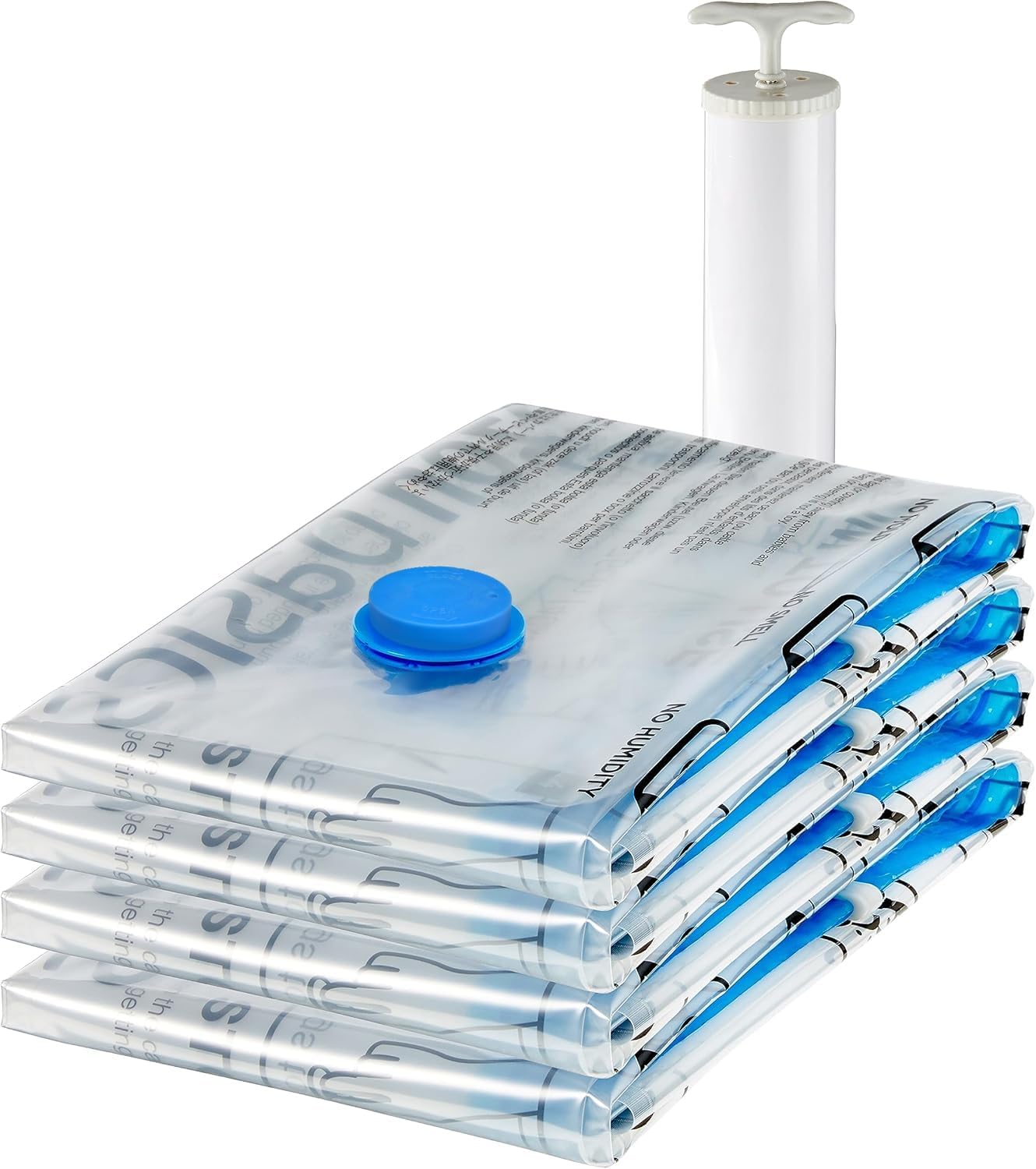 Thumbnail 6 de Amazon Basics Vakuumbeutel für Kleidung, 5er-Set, mittelgroß (70 x 50 cm) mit Luftdichtem Ventil und Handpumpe