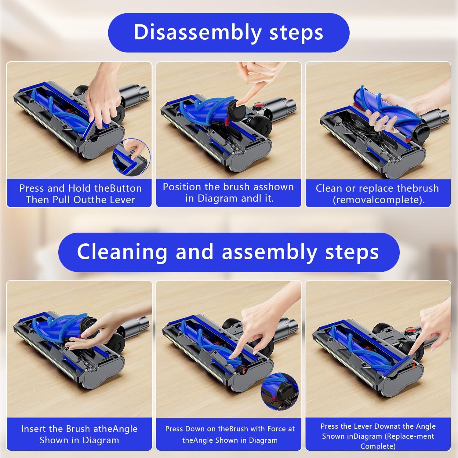 Thumbnail 6 de Brosse électrique compatible Dyson V6 Animal / V6 Fluffy — accessoire Turbo avec LED et libération rapide