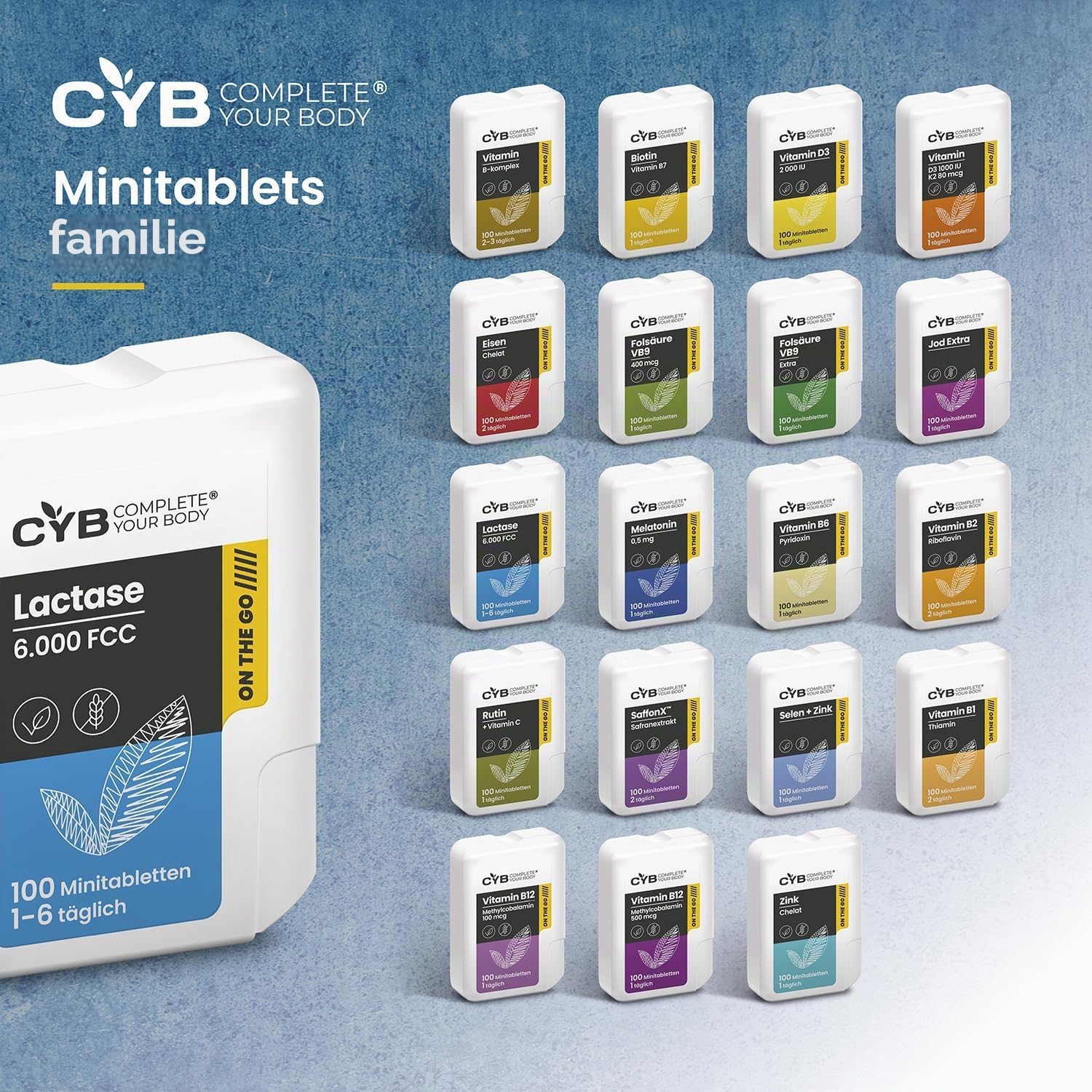 Thumbnail 2 de CYB Complete your Body Lactase 6000 FCC, 100 minitabletten in dispenser