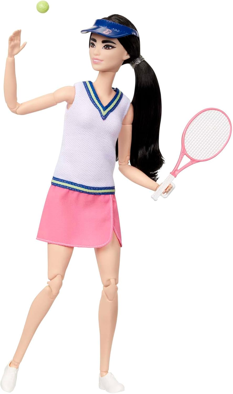 Thumbnail 2 de Barbie Made to Move Tennisspielerin mit Schläger und Ball (HKT73) – Puppe mit 22 Gelenken für Kinder ab 3