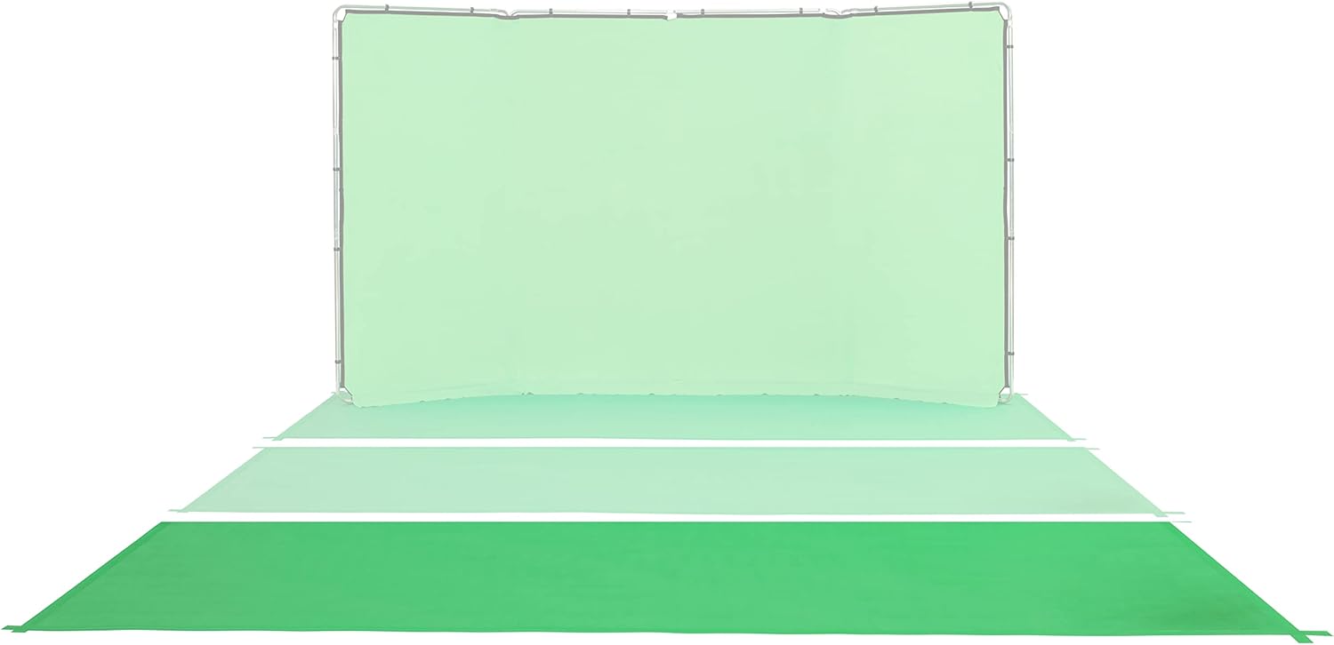 Detalle de Manfrotto Pannello in Vinile per Pavimento 1,37 m x 4 m – Green Screen Verde opaco, moduli riutilizzabili