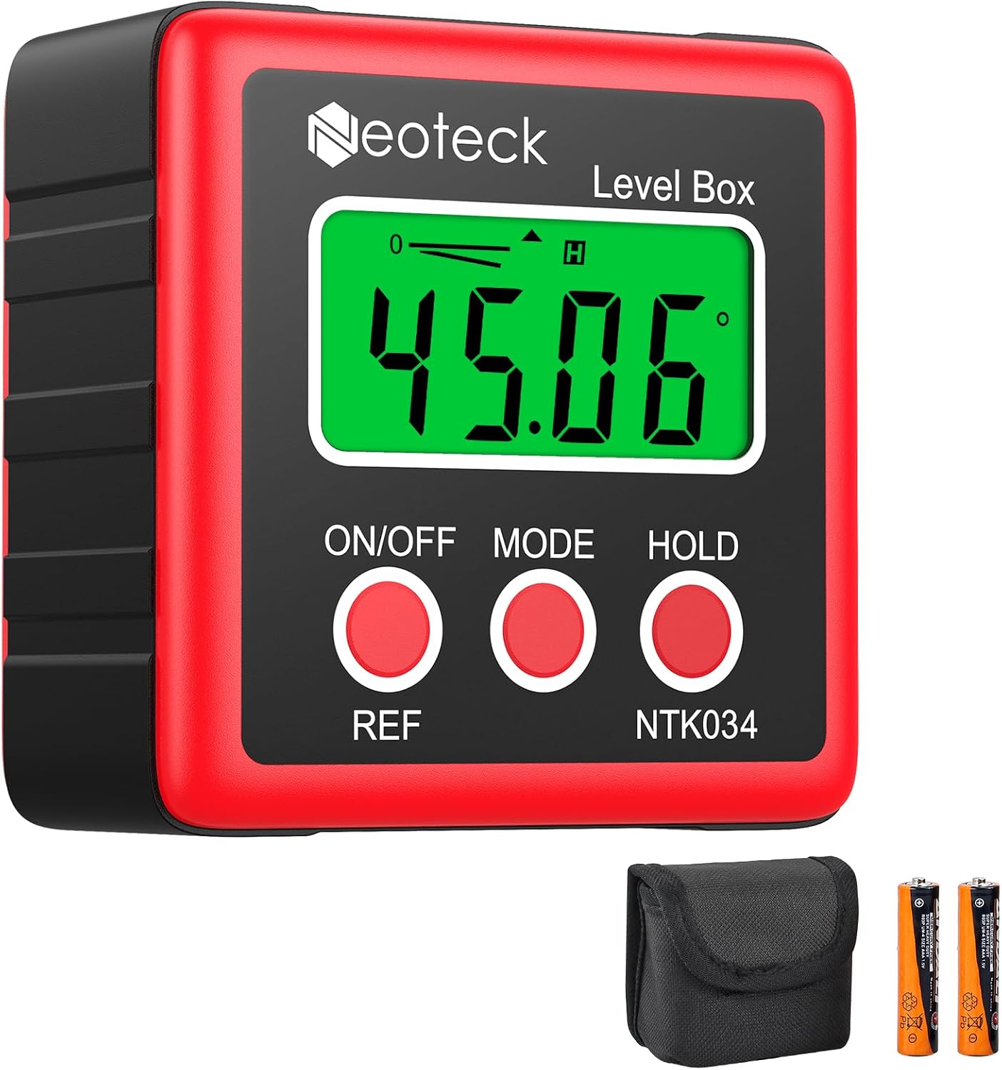 Detalle de Neoteck NTK034-V Digital Inclinometer, IP54, Backlit LCD and Magnetic Base