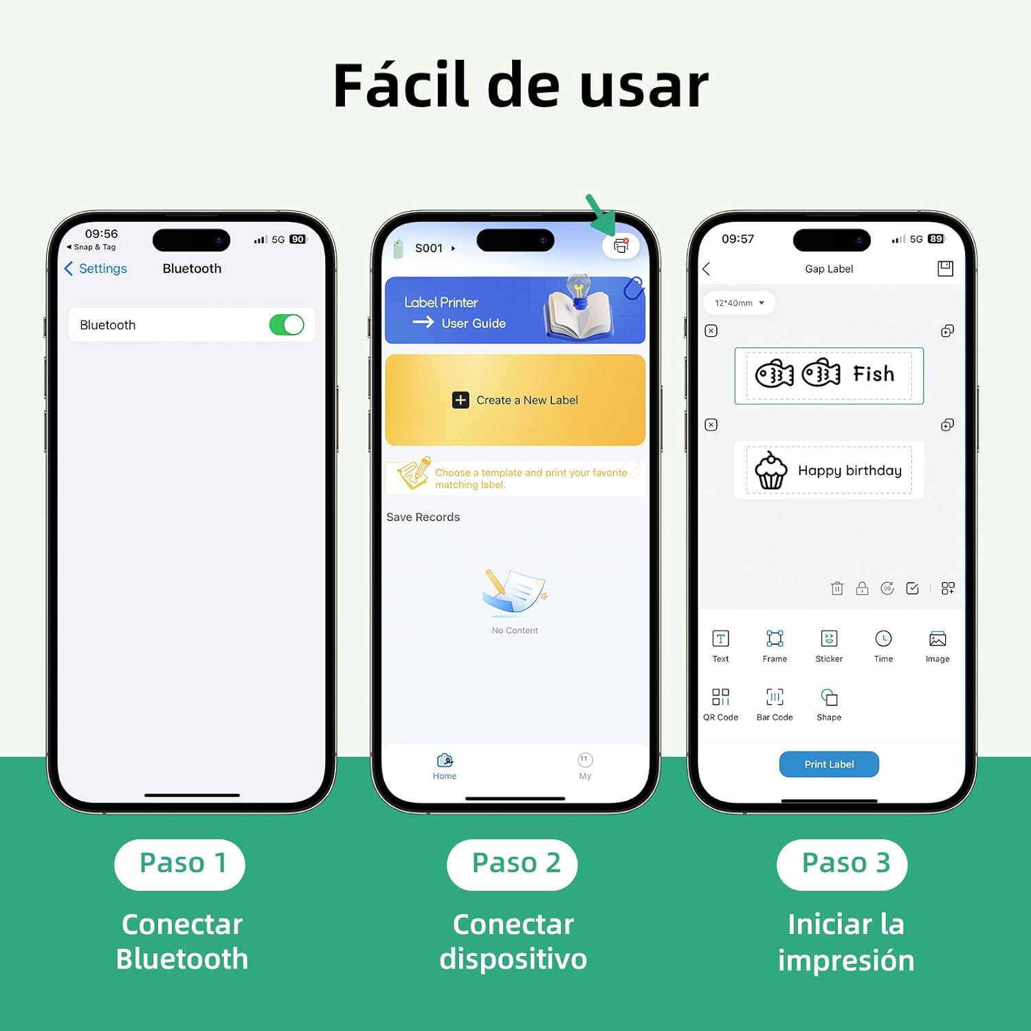 Detalle 1 de ORGSTA S001 Etiquetadora Bluetooth 2000 mAh