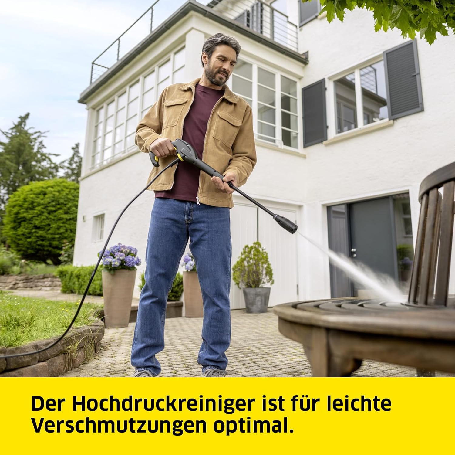 Detalle de Kärcher Hochdruckreiniger K 3 Horizontal Plus Home – kompakt, flexibel und zuverlässig