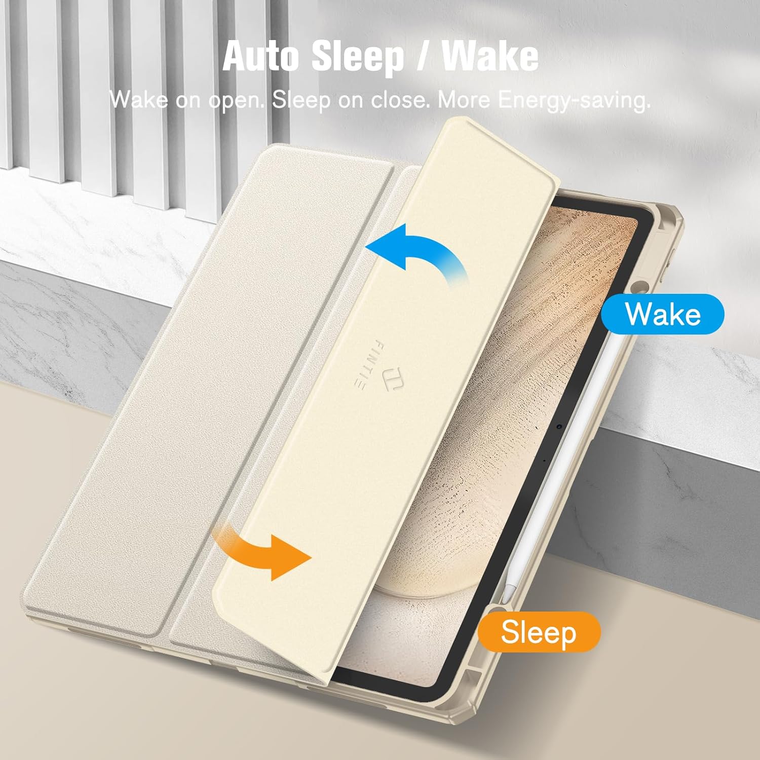 Thumbnail 5 de FINTIE Hybrid Case for iPad Air 13-inch (M4 2026 / M3 2025 / M2 2024) with Pencil Holder, Shockproof Clear Back, Auto Wake/Sleep