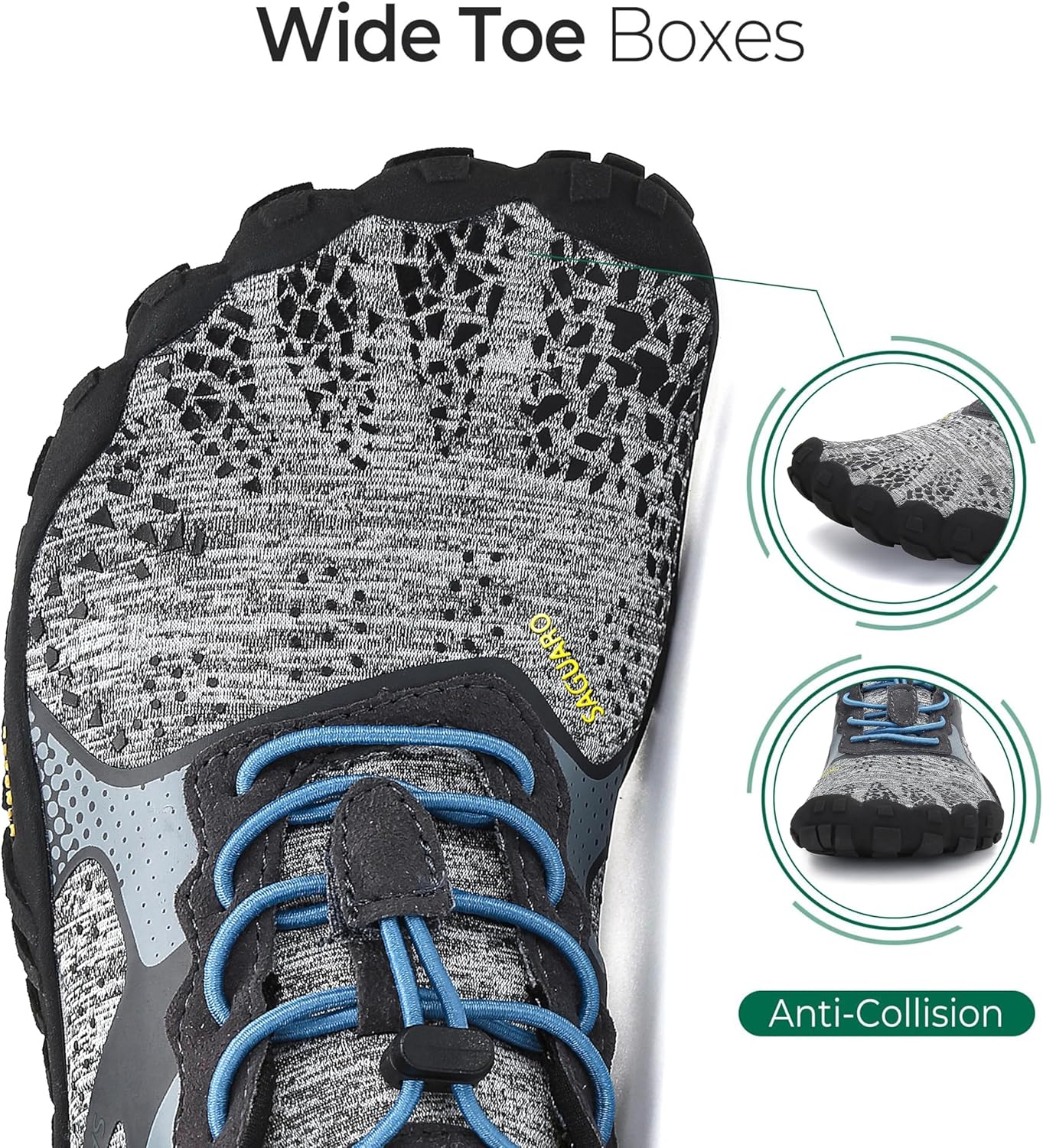 Thumbnail 2 de SAGUARO Scarpe da Trail Running Barefoot uomo/donna – esperienza a piedi nudi con suola antiscivolo