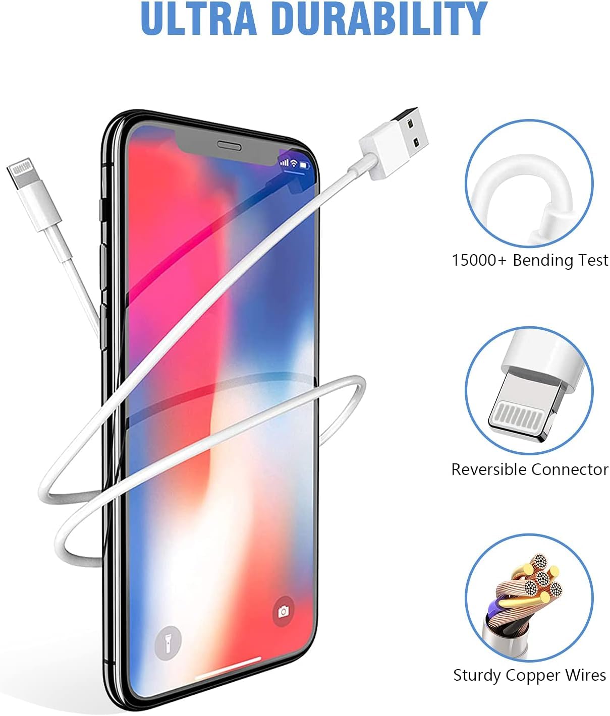 Thumbnail 3 de iPhone 2-Pack 6FT Fast Charger ⚡