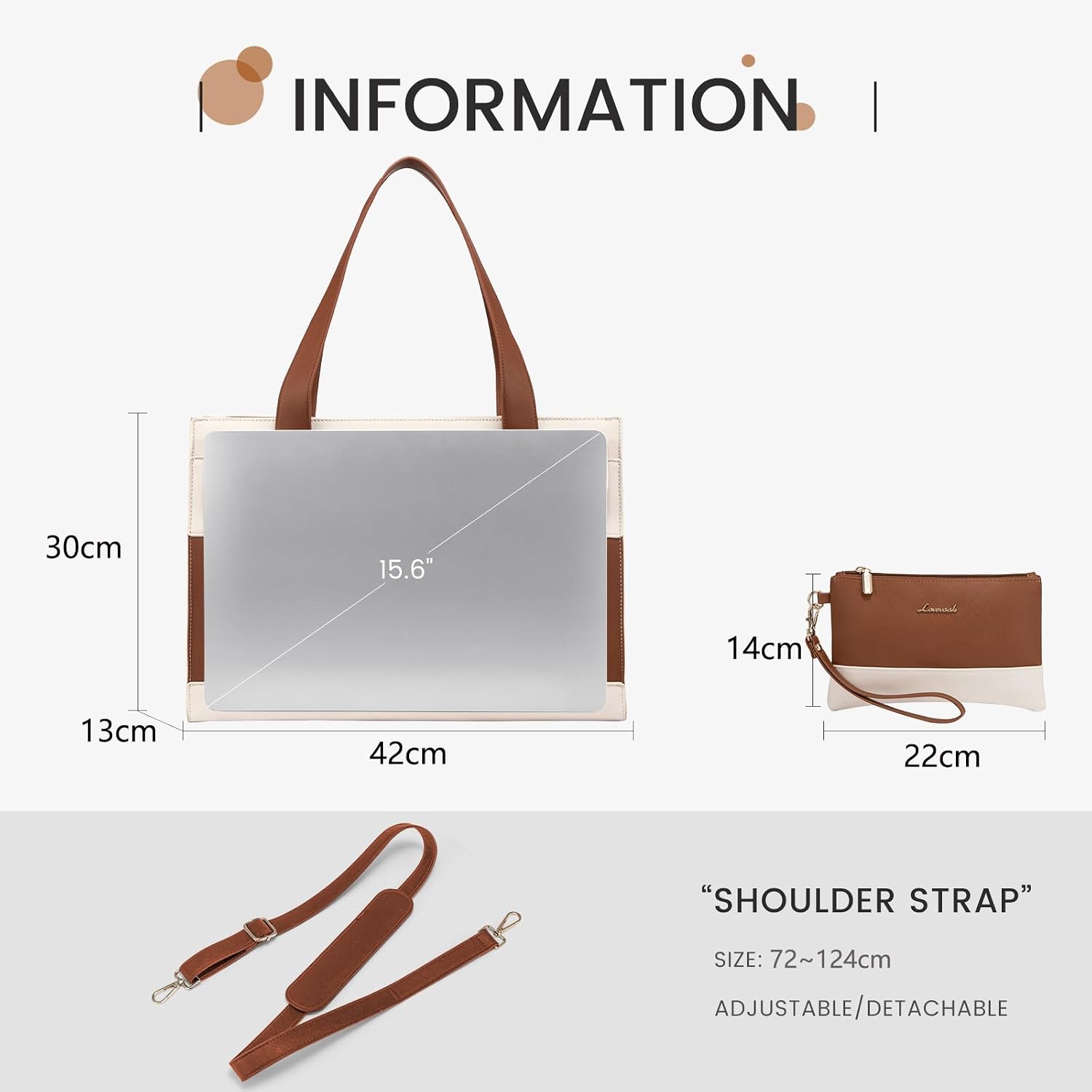Detalle 2 de LOVEVOOK Laptop Handtasche 15,6 Zoll