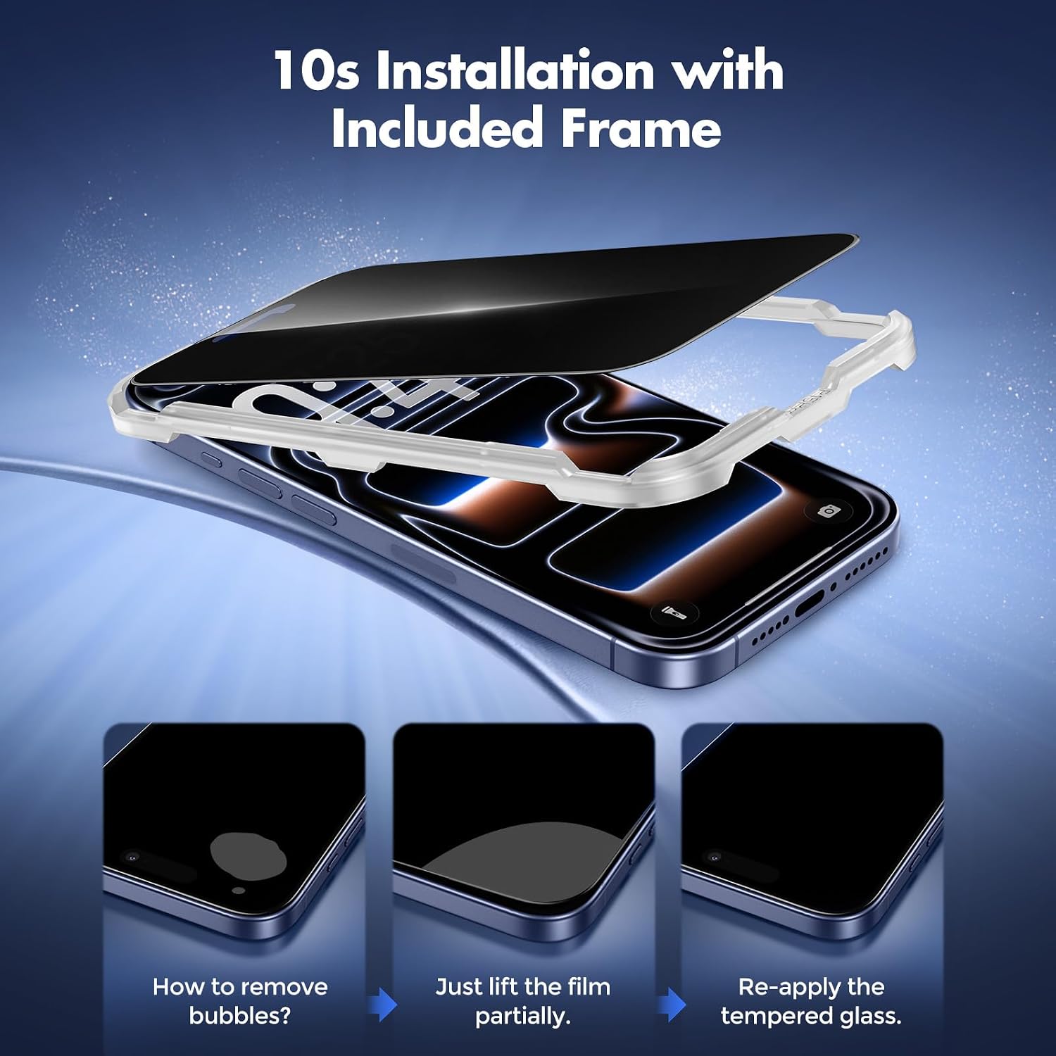 Thumbnail 5 de UNBREAKcable Privacy Screen Protector for iPhone 17 Pro