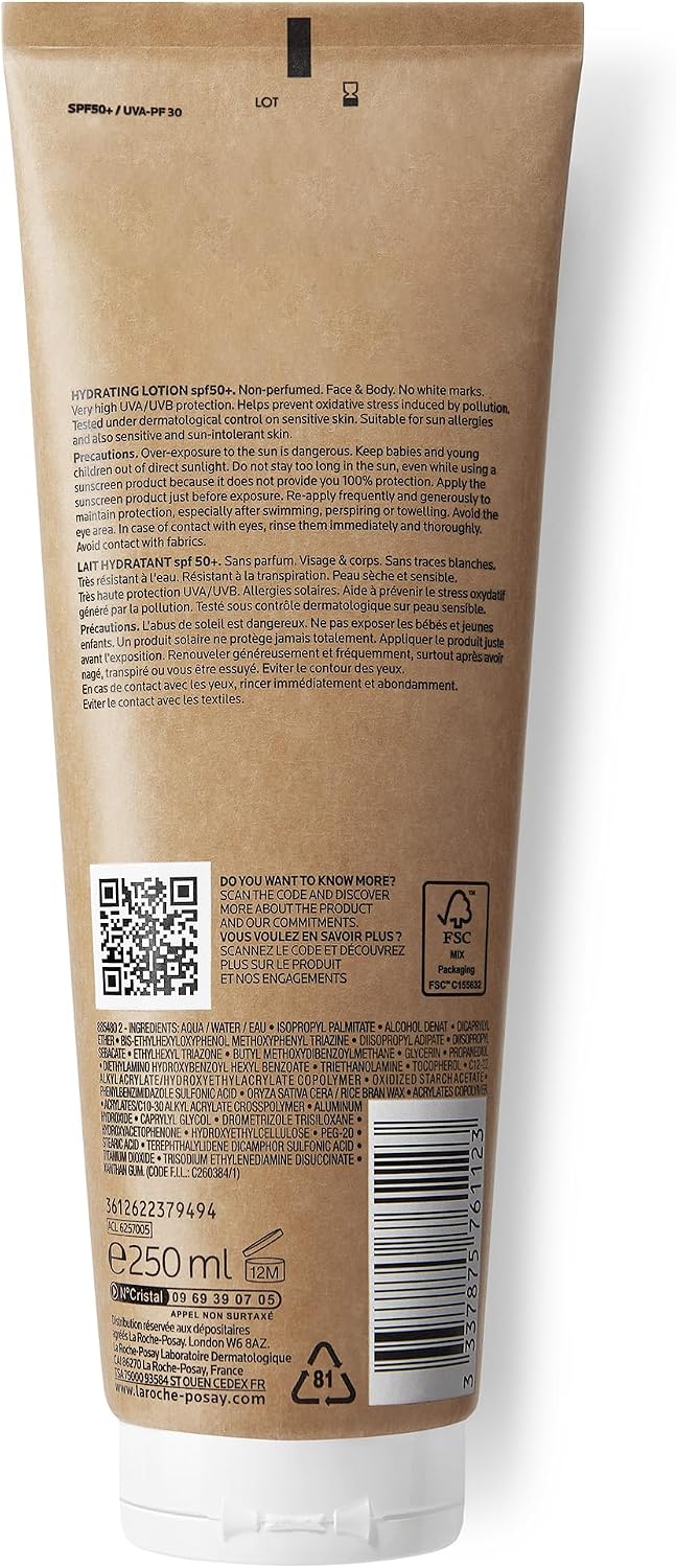 Thumbnail 1 de La Roche-Posay Anthelios Hydrating Sun Screen Body SPF50+ 250ml