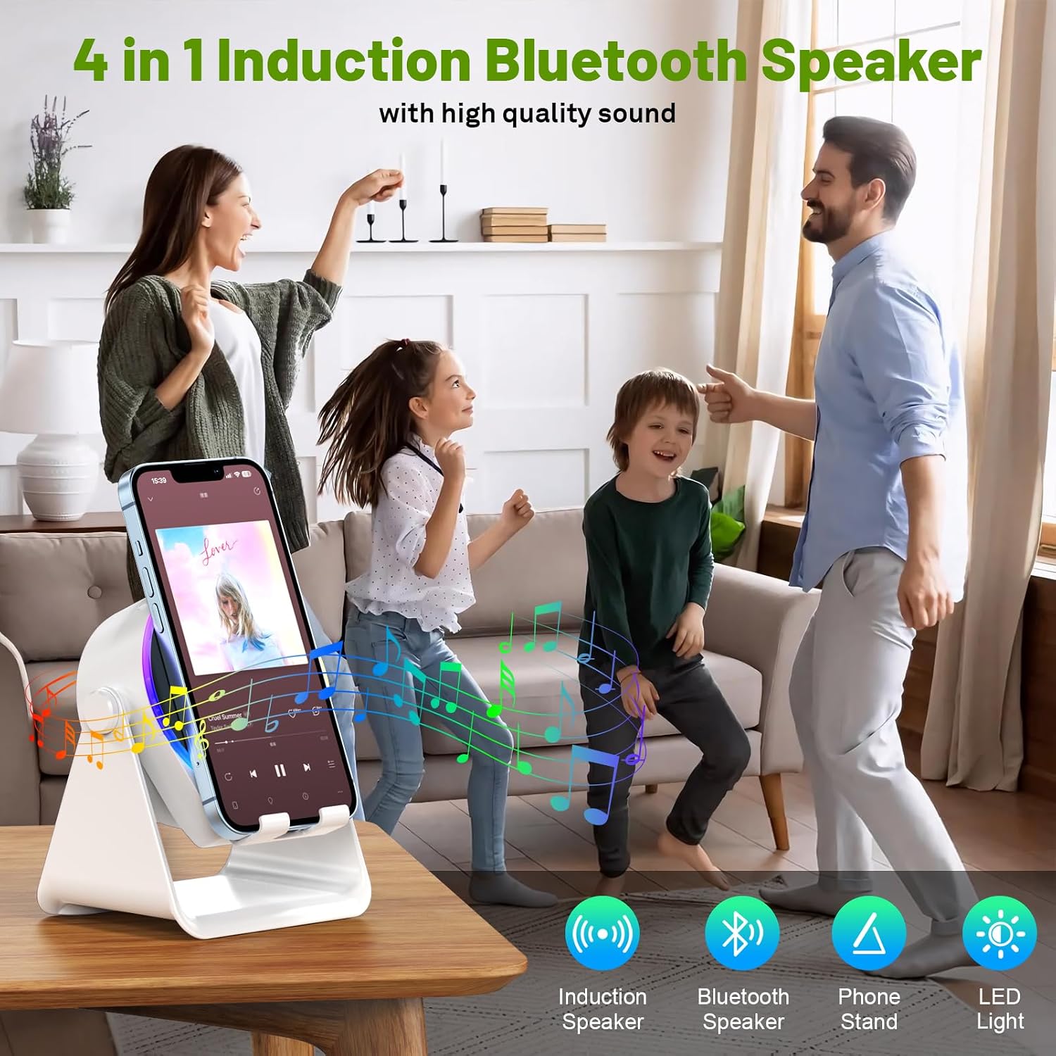 Thumbnail 1 de Dohelly Wireless Induction Speaker 4 in 1