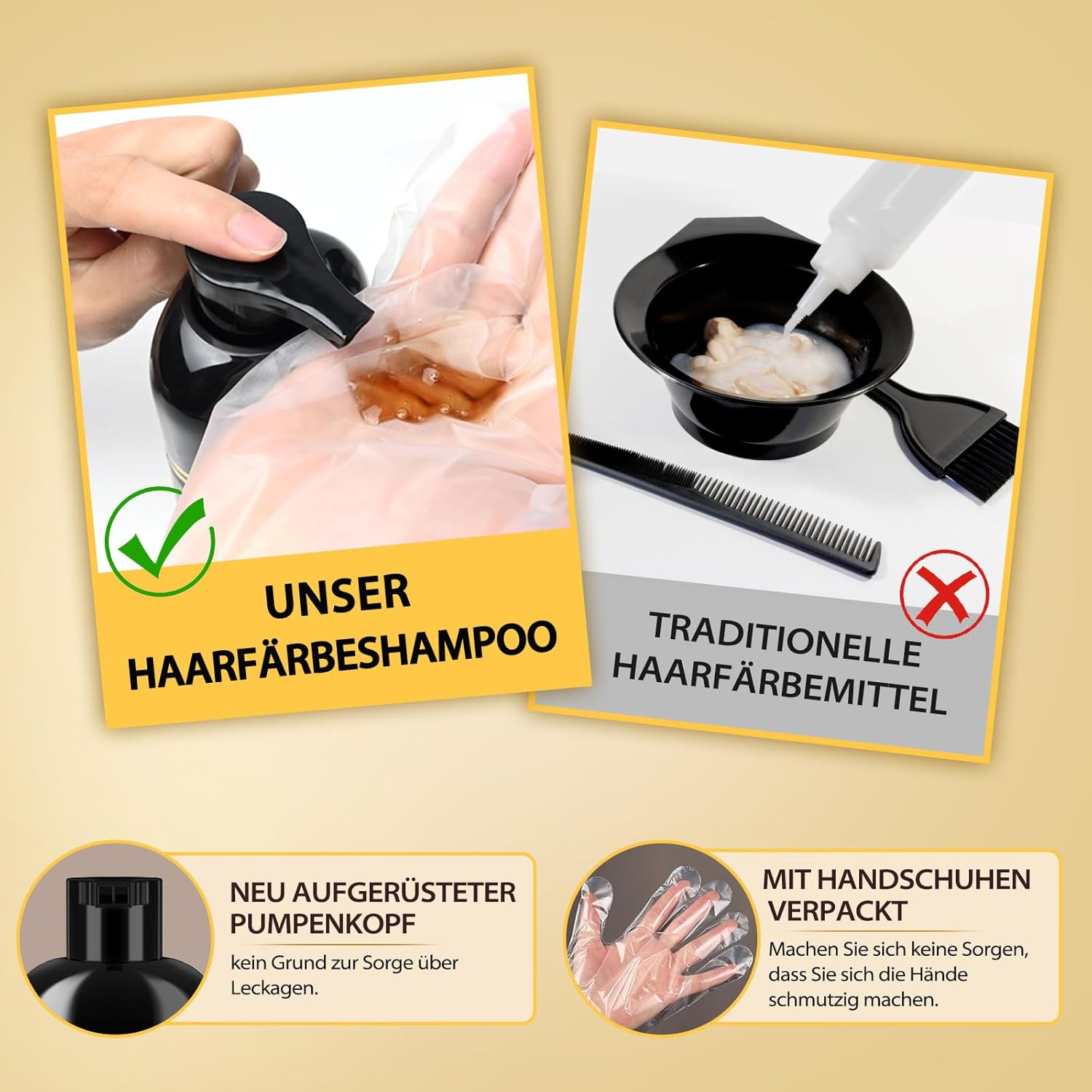 Thumbnail 5 de Haarfarbe Dunkelbraun 3-in-1 Shampoo gegen graues Haar (500 ml) für Männer & Frauen
