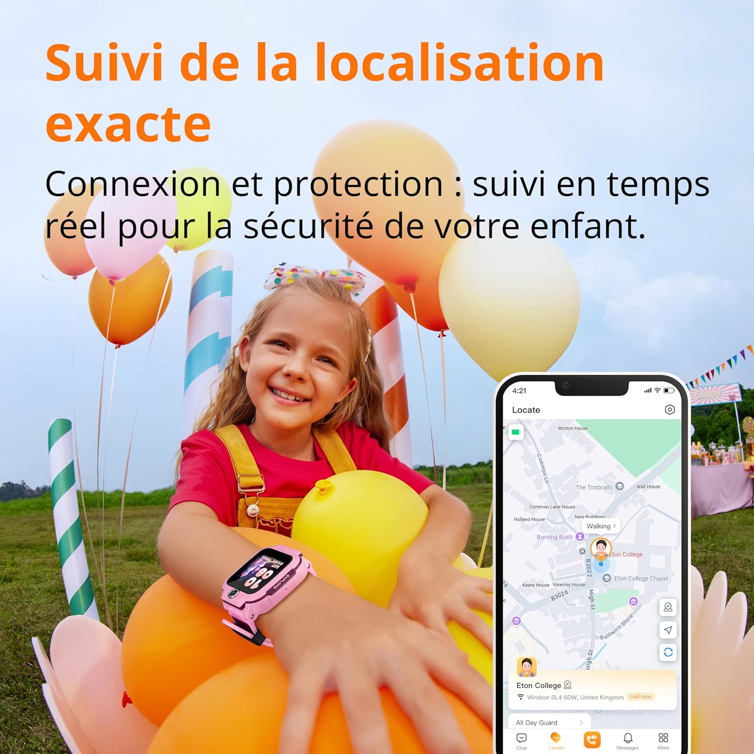 Thumbnail 1 de Montre enfant connectée imoo Z3 avec GPS, visiophonie HD bidirectionnelle et mode classe (rose)