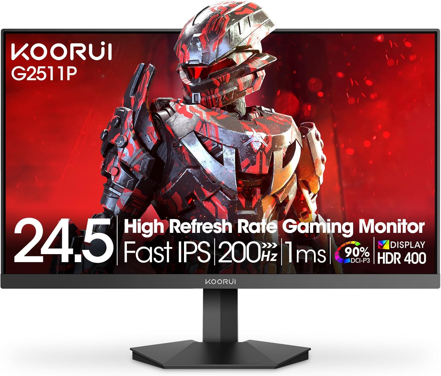 Detalle de KOORUI G2511P 24.5" 200Hz gaming monitor