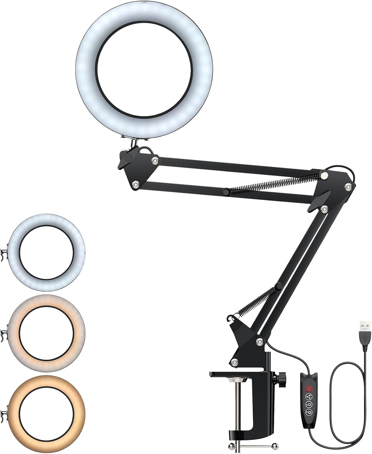 Detalle de YGiTK Magnifying Glass with Light: A Practical Desk Lamp Magnifier for Reading, Crafting and Repairs