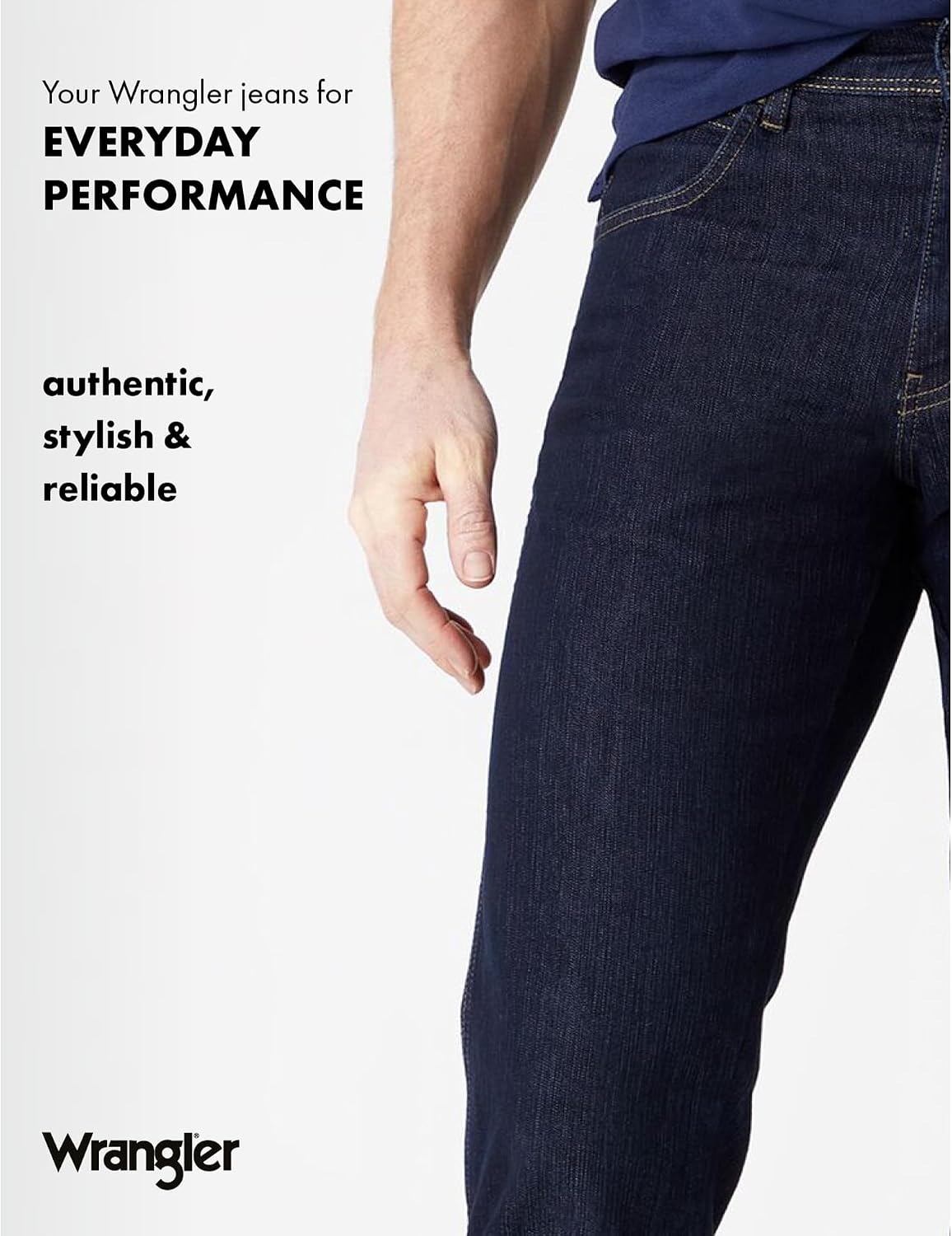 Thumbnail 6 de Wrangler Durables Regular Fit – męskie jeansy stretch, stone washed, 5 kieszeni