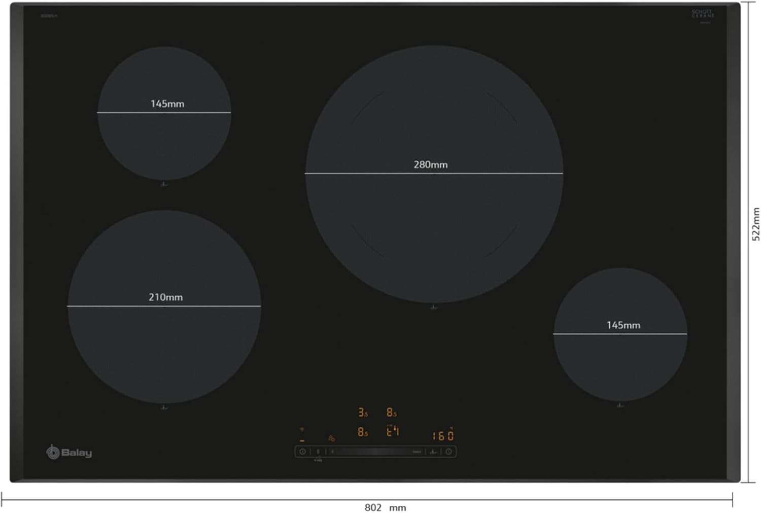 Thumbnail 1 de Balay 3EB985LH Placa de inducción 80 cm, 4 zonas