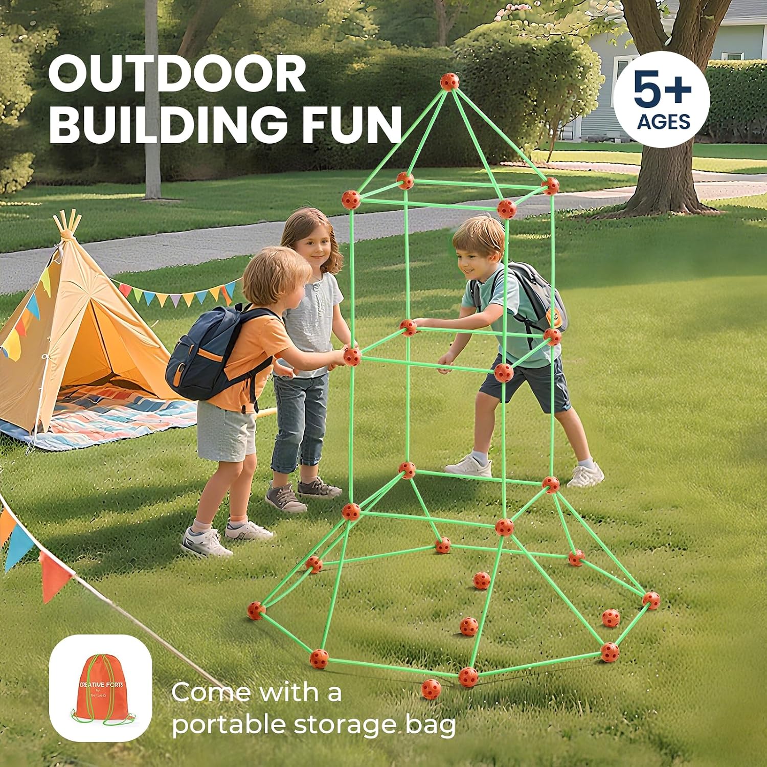 Detalle 2 de Tiny Land Fort Building Kit 130 pcs Glow