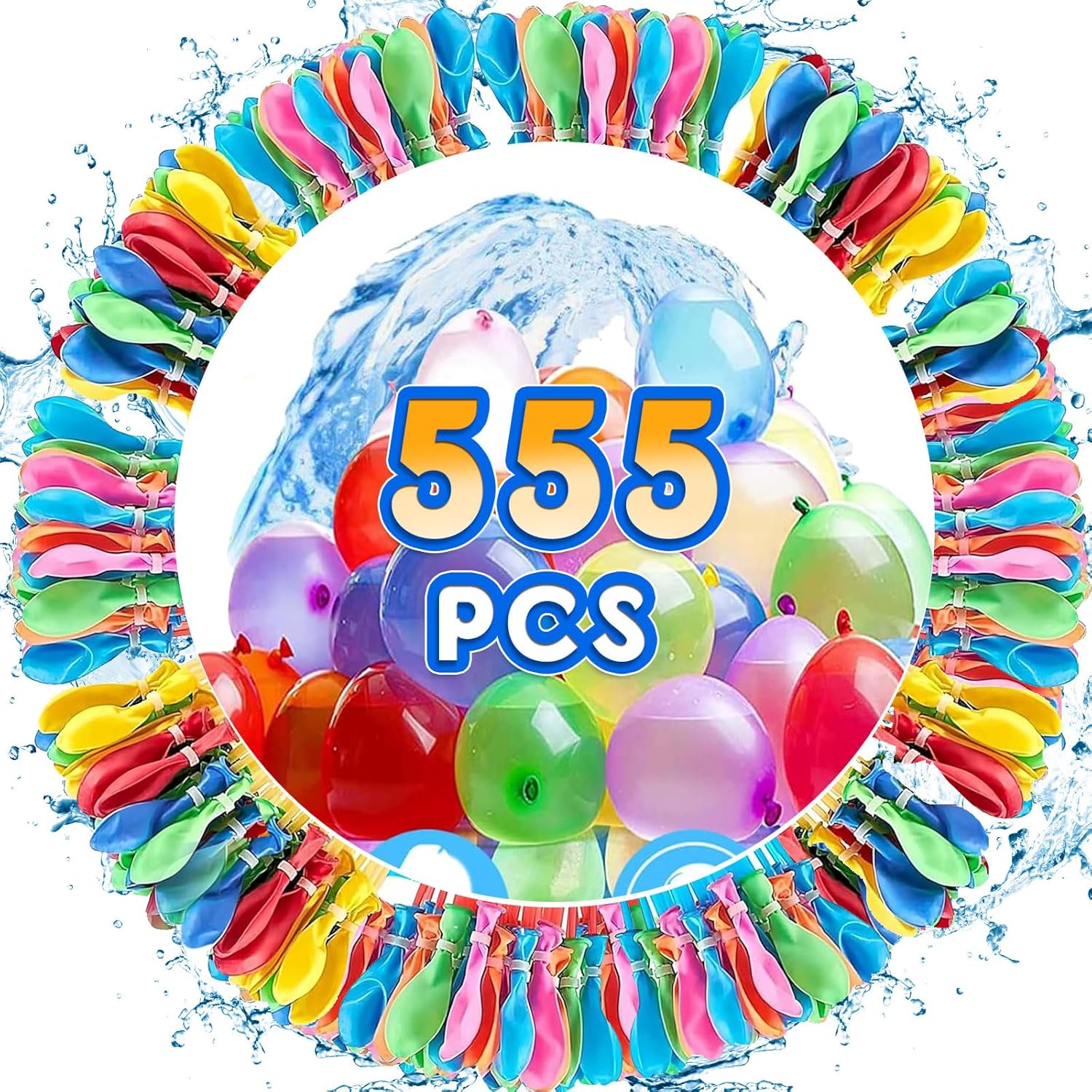 Thumbnail 6 de Funnity Wasserbomben Selbstschließend – 444 bunte Wasserballons, 20 Sekunden Schnellfüller, inkl. 4 Wasserhahnverbinder