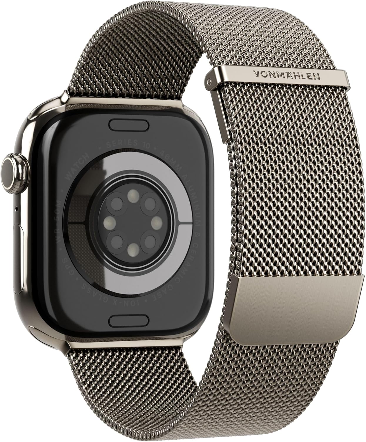 Thumbnail 3 de VONMÄHLEN Milanese Loop 2: Cinturino in Maglia Milanese per Apple Watch Ultra 2, chiusura magnetica, Sabbia del deserto, 44–49 mm