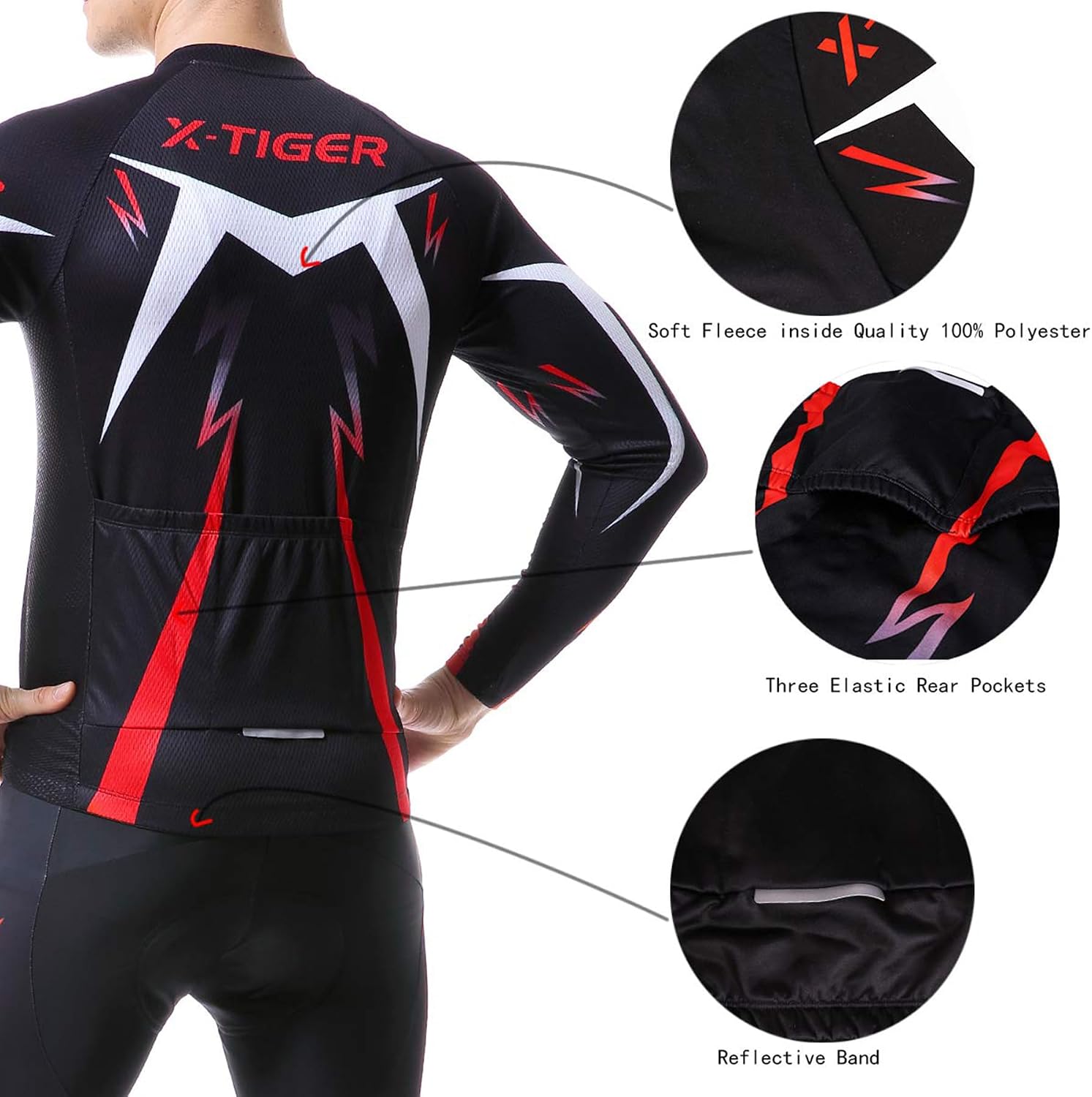 Detalle 2 de X-TIGER Ciclismo Inverno Termico 5D Gel