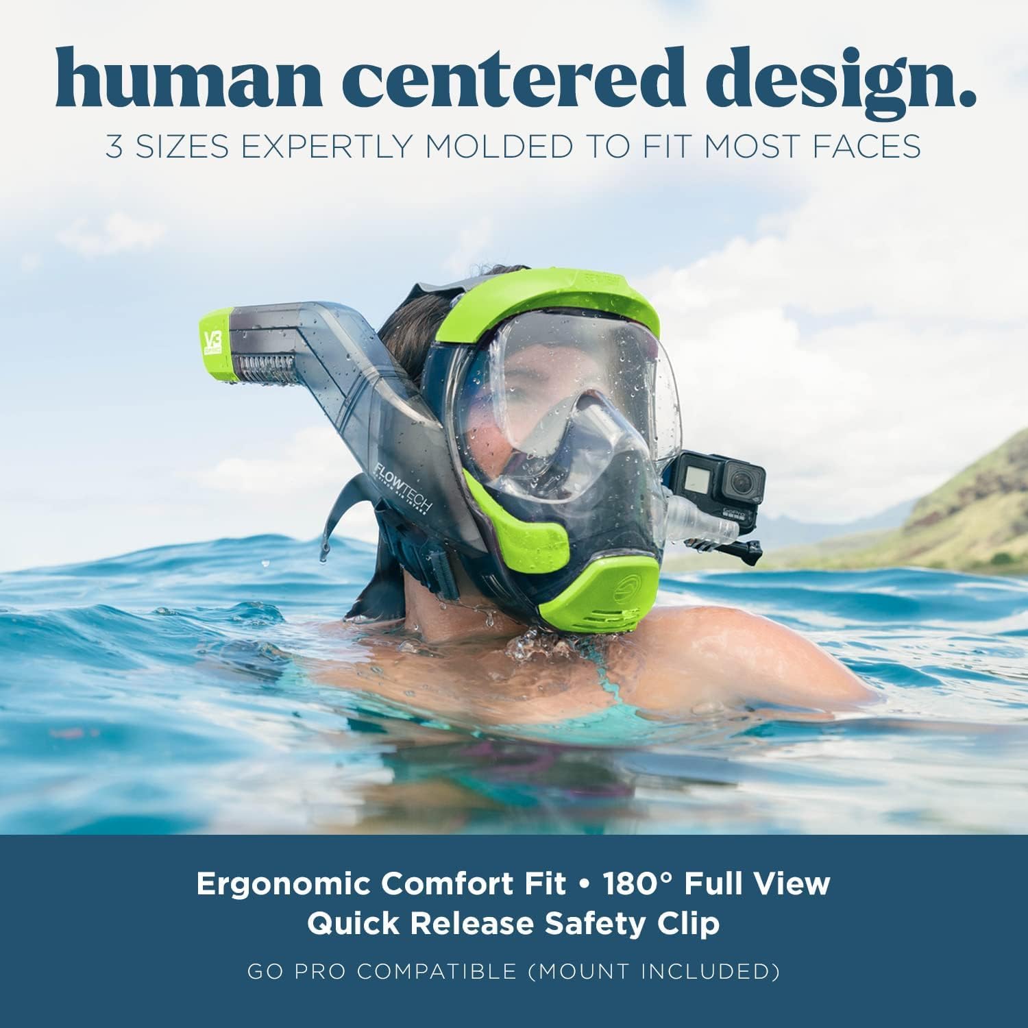 Detalle 2 de Seaview 180 V3 Full Face Snorkel Mask for Adults