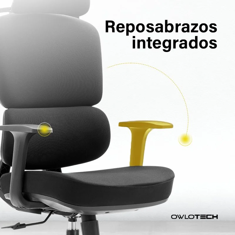 Thumbnail 2 de Owlotech Prestige Silla escritorio ergonómica negra