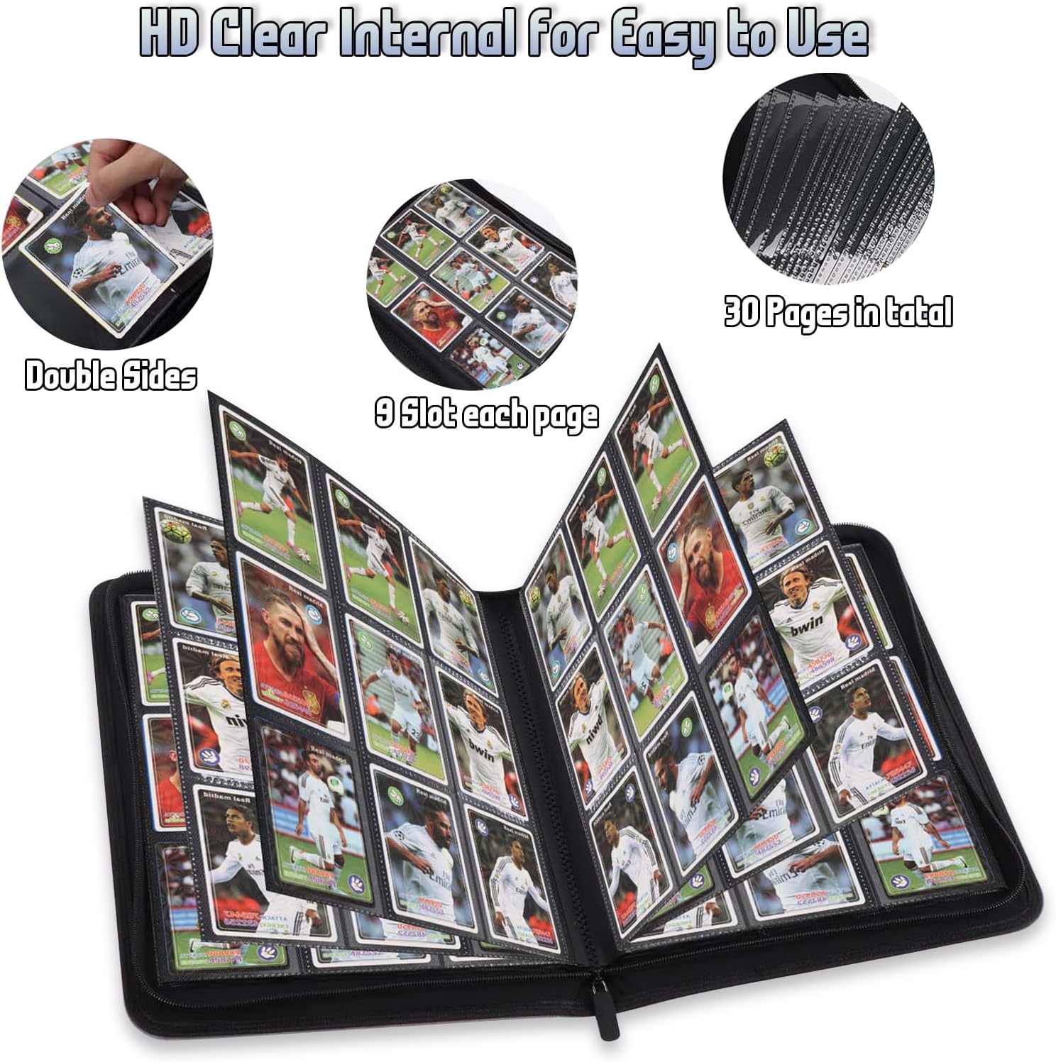 Thumbnail 4 de Premium 9-Pocket Trading Card Binder 540-Pocket Orange
