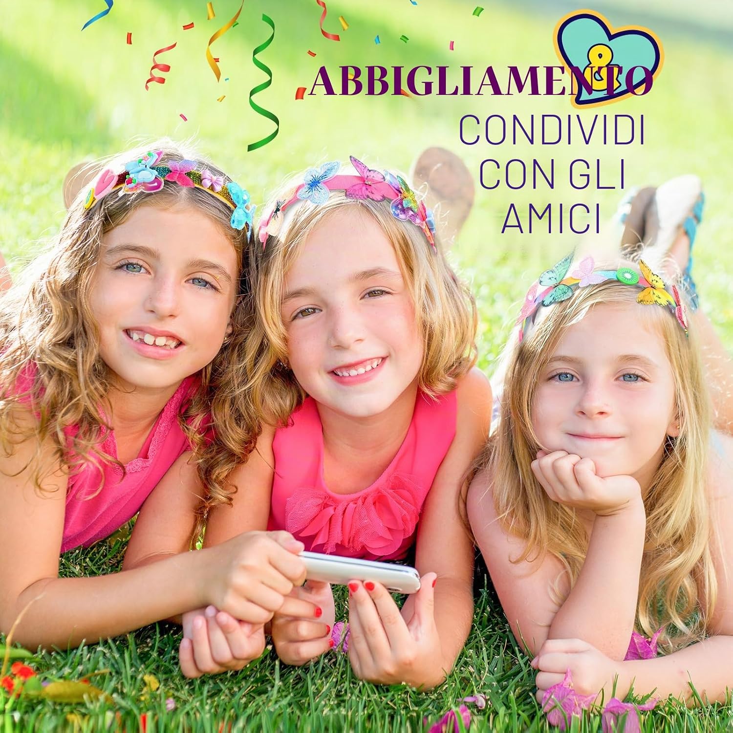 Thumbnail 4 de HappyKidsClub Regalo Bambina: Set Cerchietti Fai da Te con 54 Pezzi per Capelli - 3/12 Anni