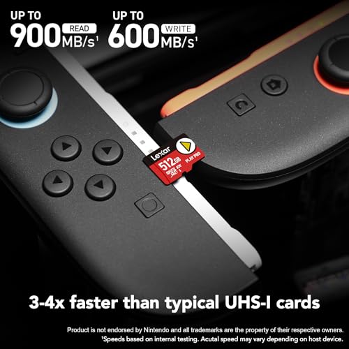 Detalle de Lexar 512GB Play PRO Micro SD Express Card: 900MB/s Read, 4K Ready