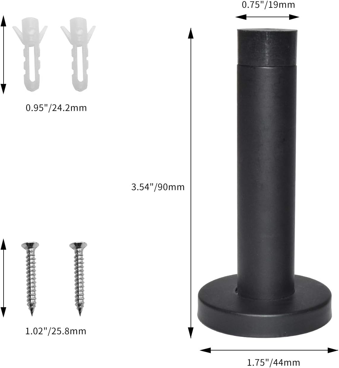 Detalle de DOKU 3.5 Inch door stop, 3 pack