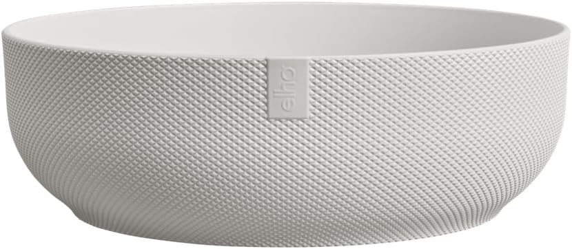 Detalle 2 de Elho Jazz Bowl 28cm Vasi per Piante – Silky White: stile urbano e sostenibilità dentro casa