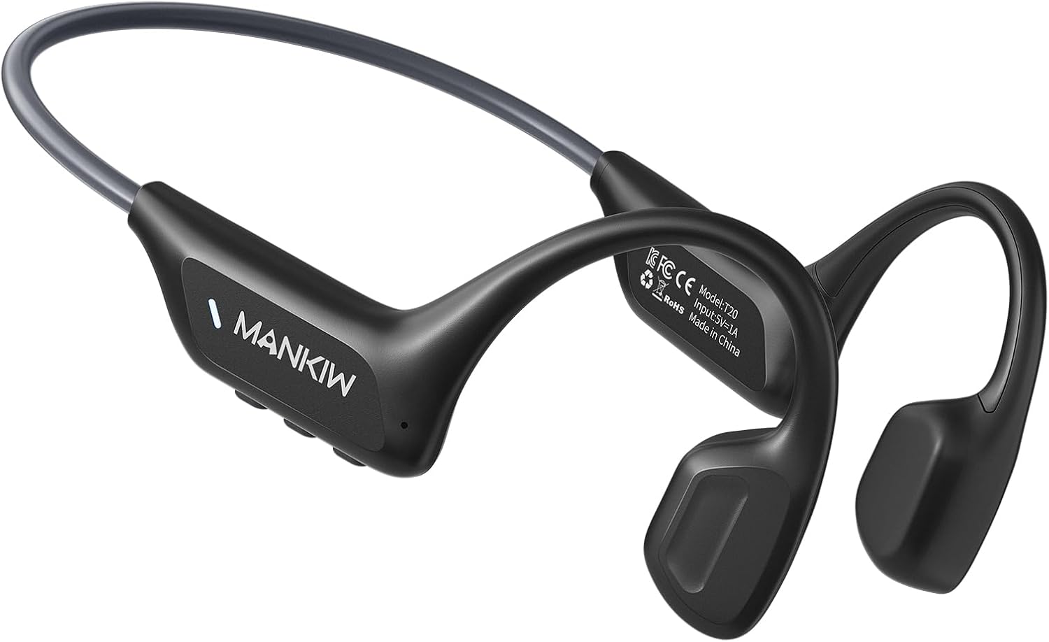 Detalle de MANKIW Cuffie Conduzione Ossea IP68 Open Ear Bluetooth 6.0: performance senza orecchio chiuso