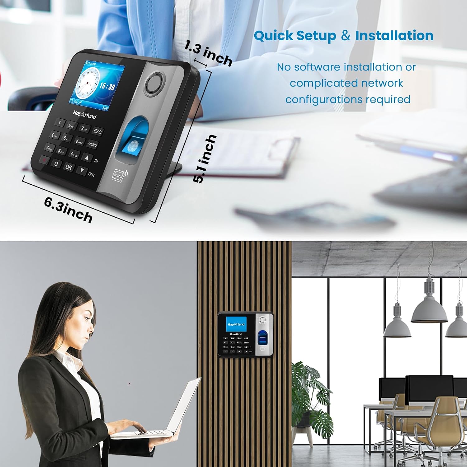 Thumbnail 6 de HapAttend H1 Clocking in Machine – A Practical Standalone Fingerprint & RFID Attendance Solution for Small Businesses